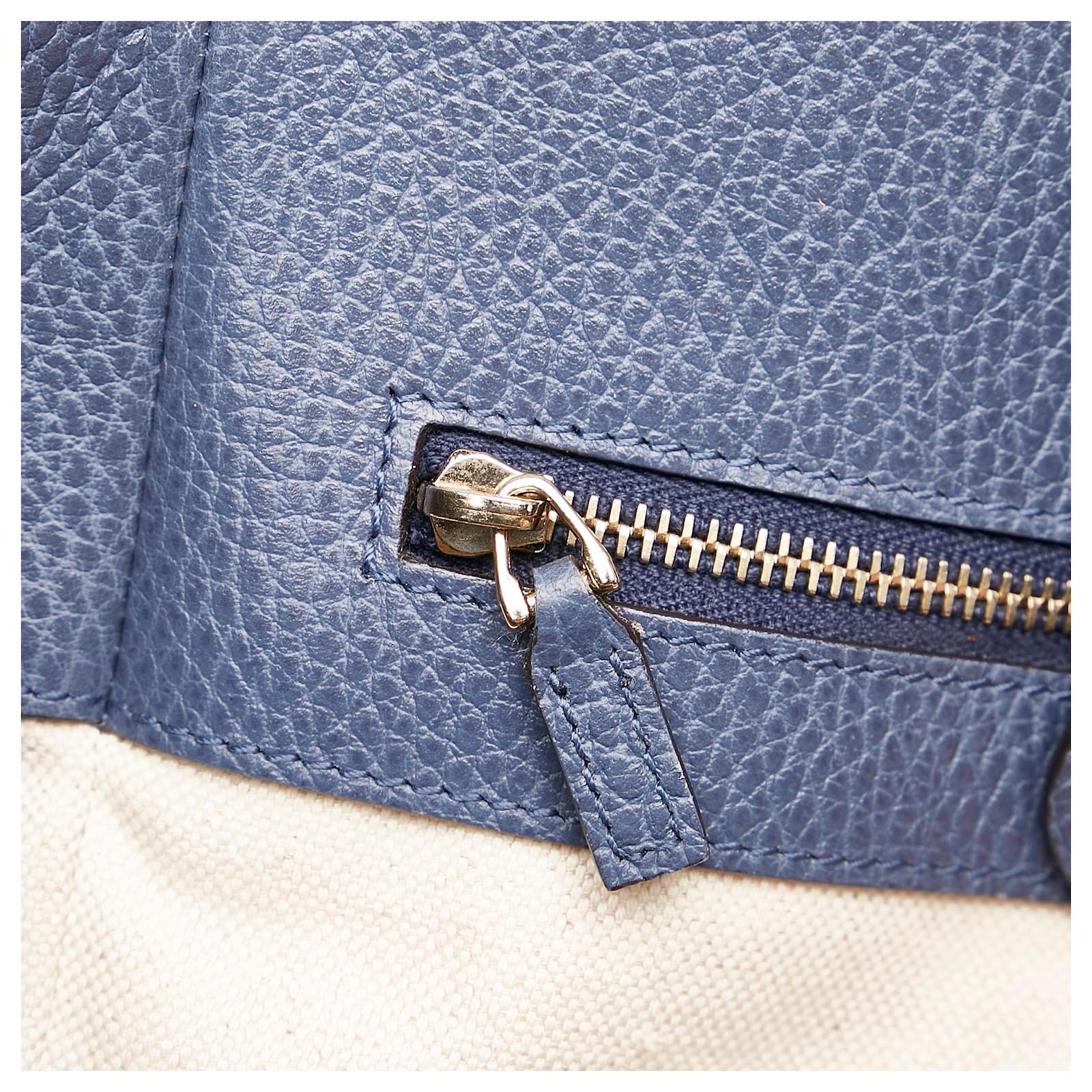 Gucci Purple Swing Leather Tote Bag Blue Navy blue Pony-style calfskin  ref.514100 - Joli Closet