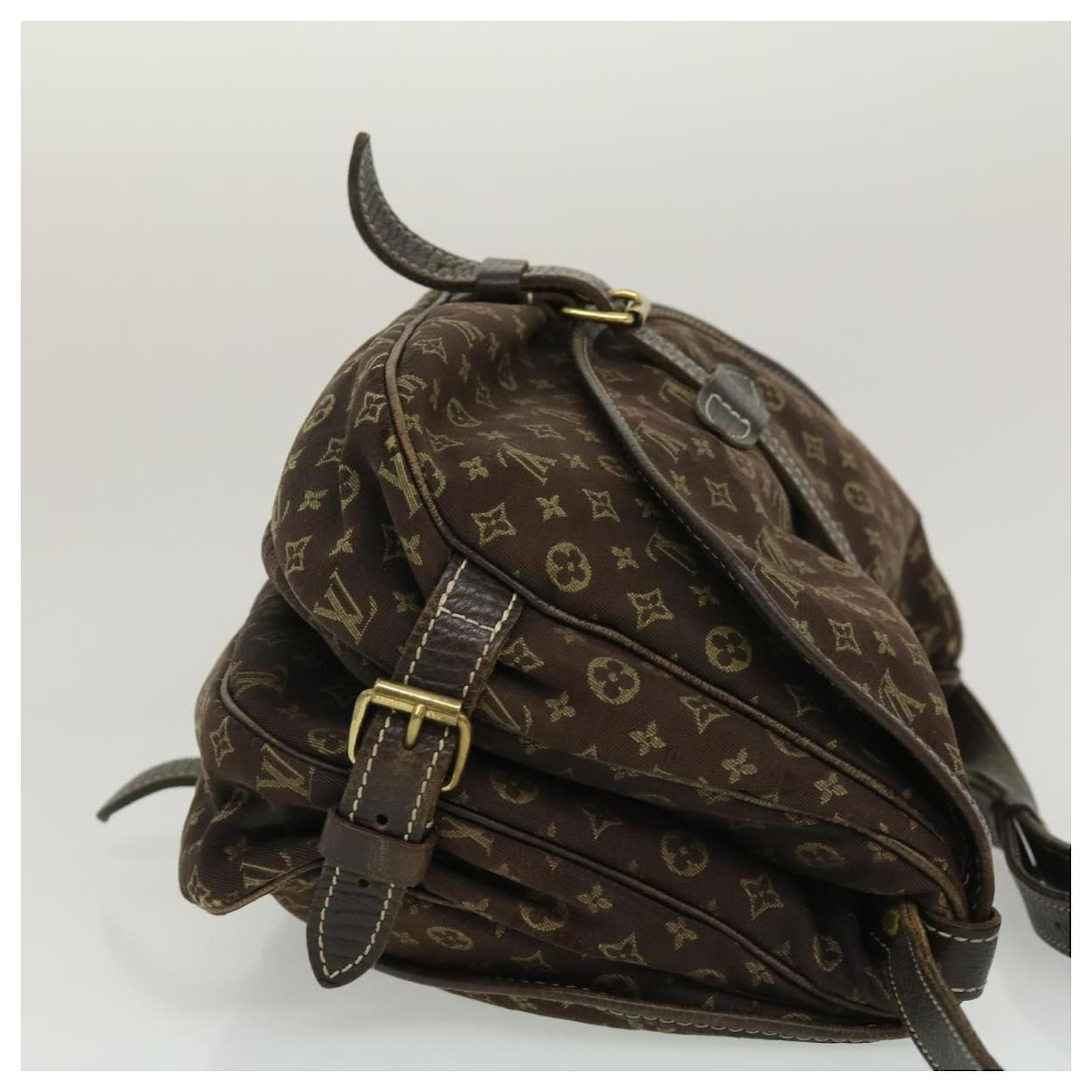 Louis Vuitton, Bags, Louis Vuitton Monogram Mini Lin Saumur 3 Shoulder  Bag M95227 Brown 6