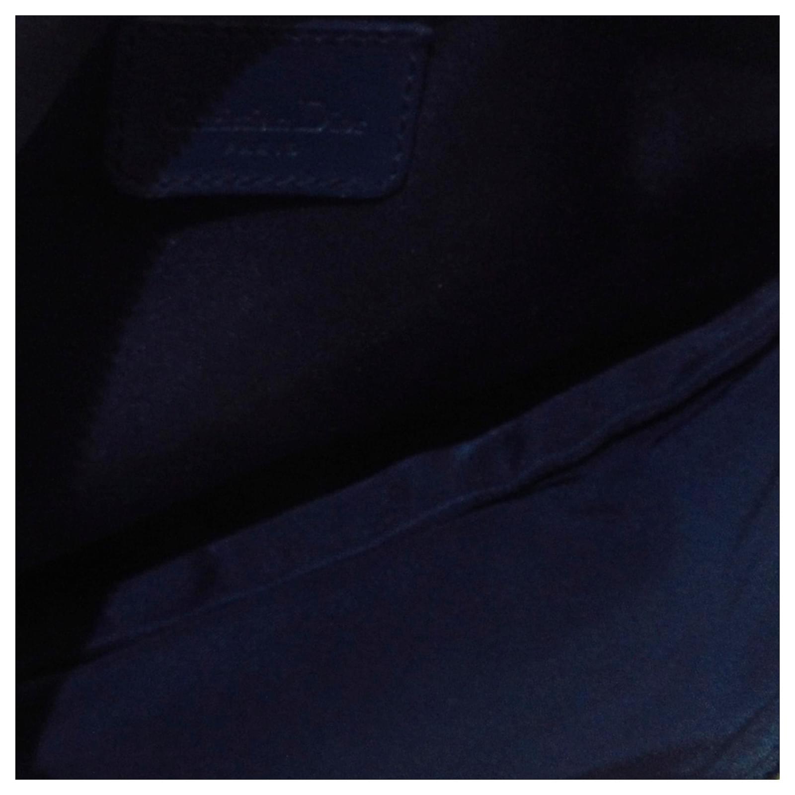 Christian Dior Saddle Bag Oblique Navy blue Cloth ref.1006164