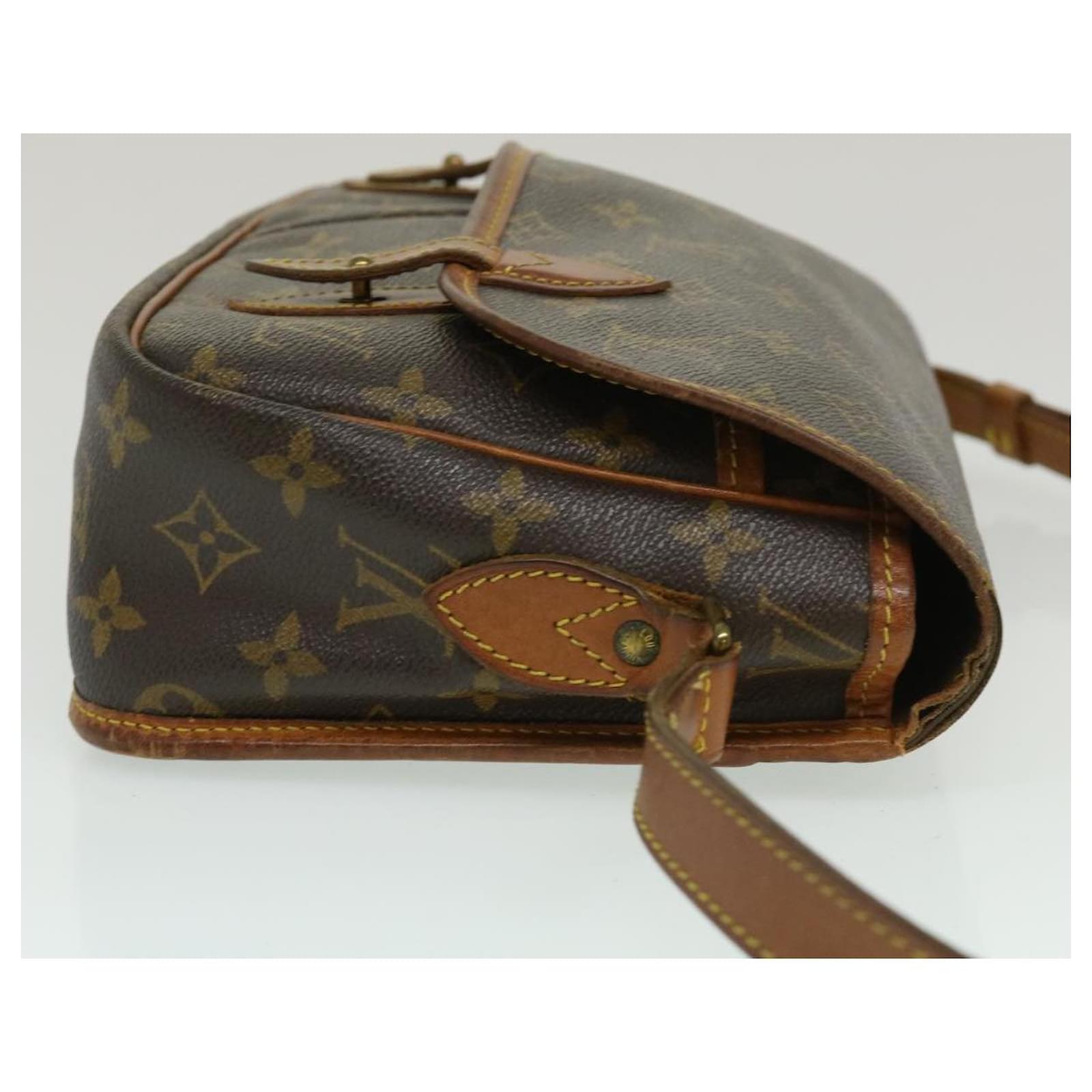 LOUIS VUITTON Monogram Gibeciere MM Shoulder Bag M42247 LV Auth