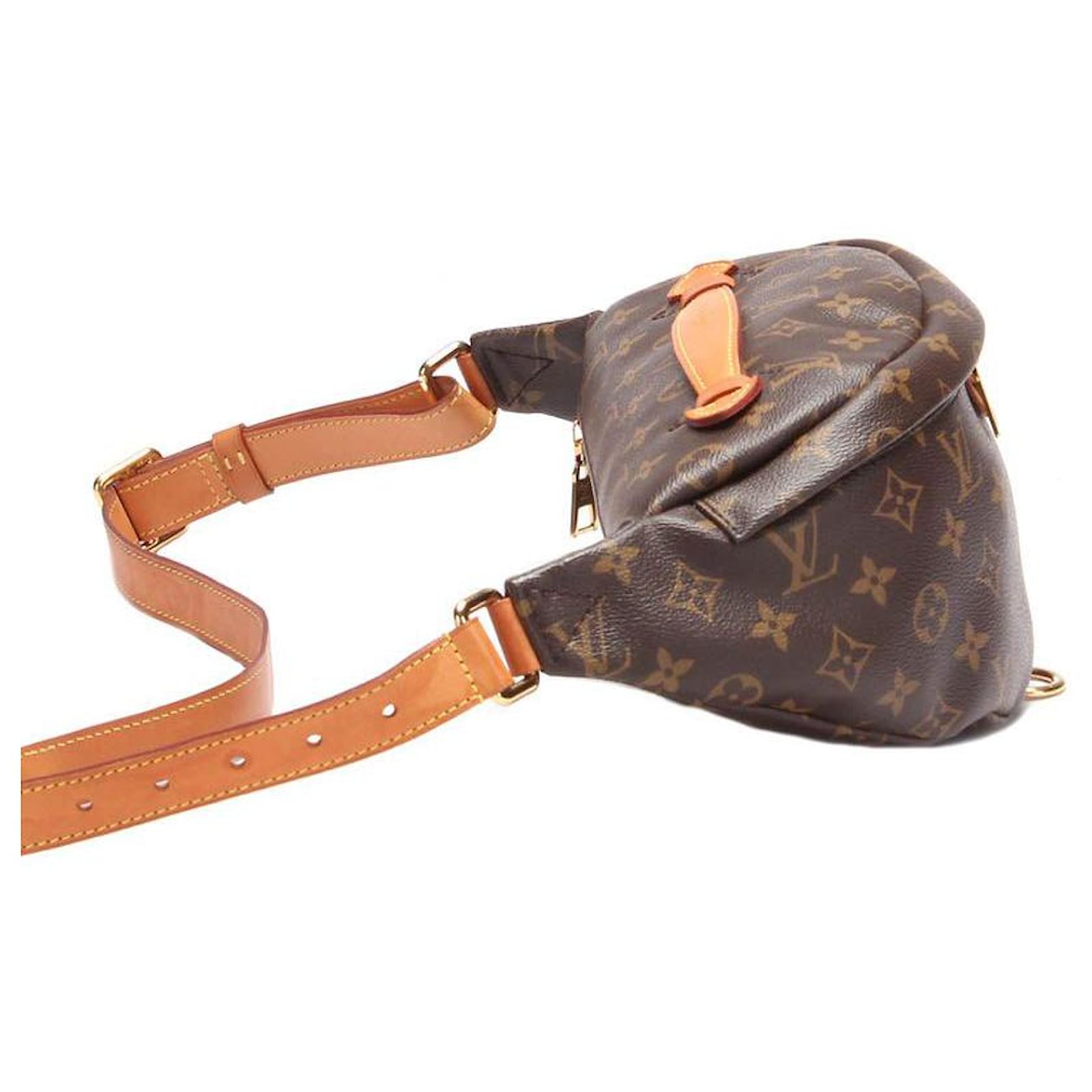 Louis Vuitton Gürteltasche / Bauchtasche Braun Leder Leinwand ref