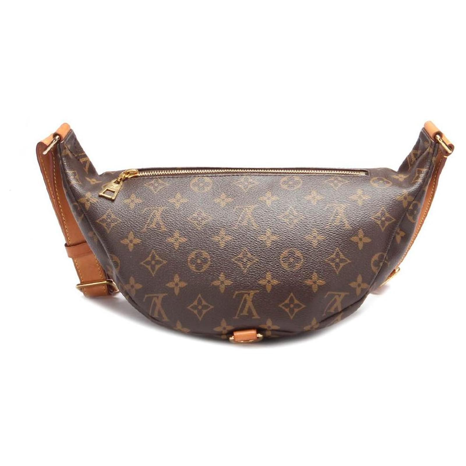 Louis Vuitton Gürteltasche / Bauchtasche Braun Leder Leinwand ref