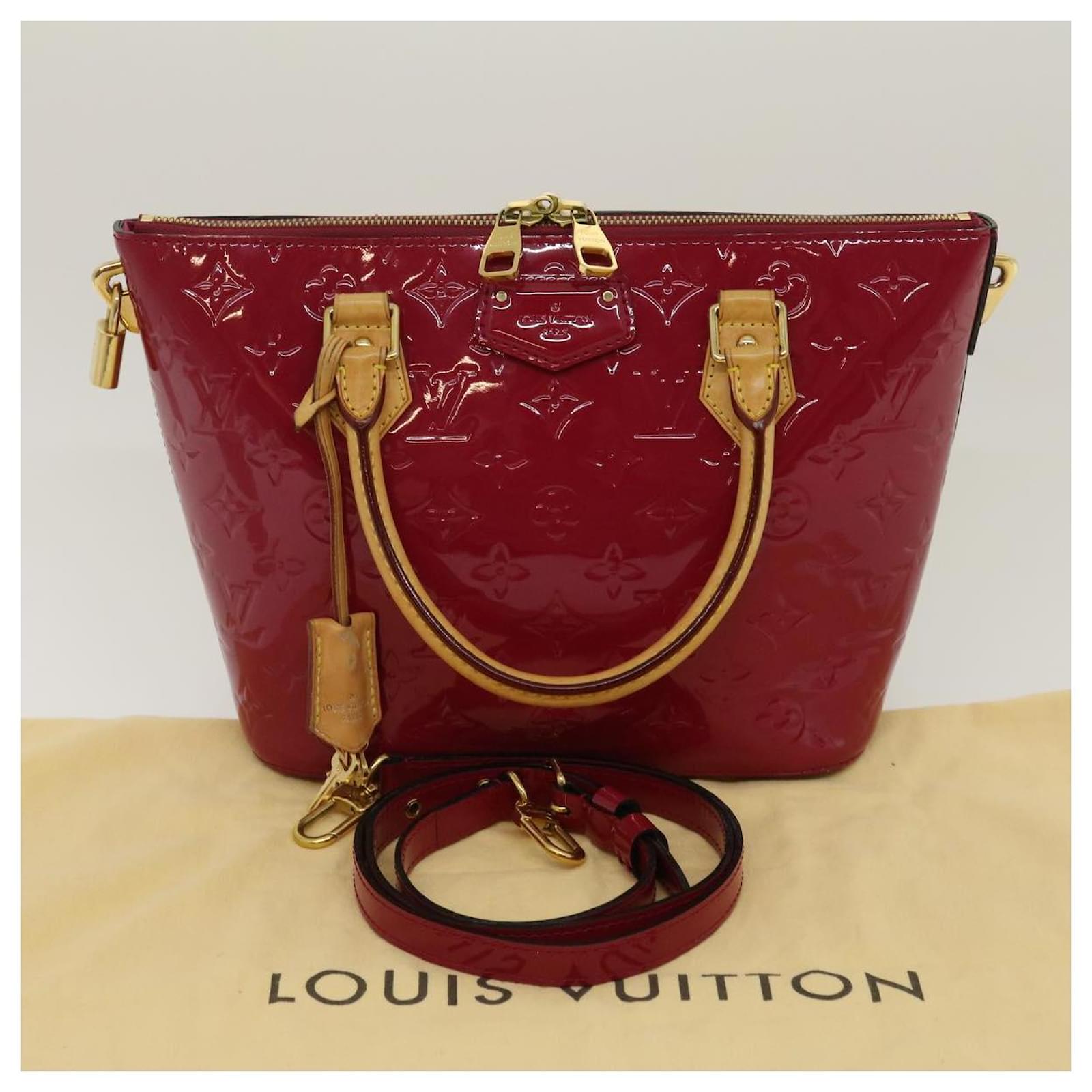 Louis Vuitton Montebello Red Patent Leather Handbag (Pre-Owned)