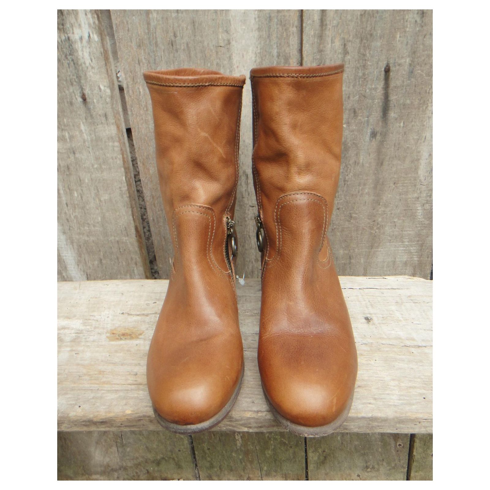 Bottes Fiorentini+Baker En Cuir Marron Taille 36 IT - Genou Haut, Talon Mid, état Excellent