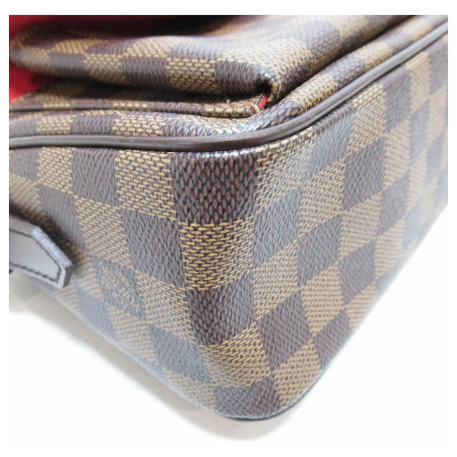 Louis Vuitton Brown Damier Ebene Ravello GM Cloth ref.953444