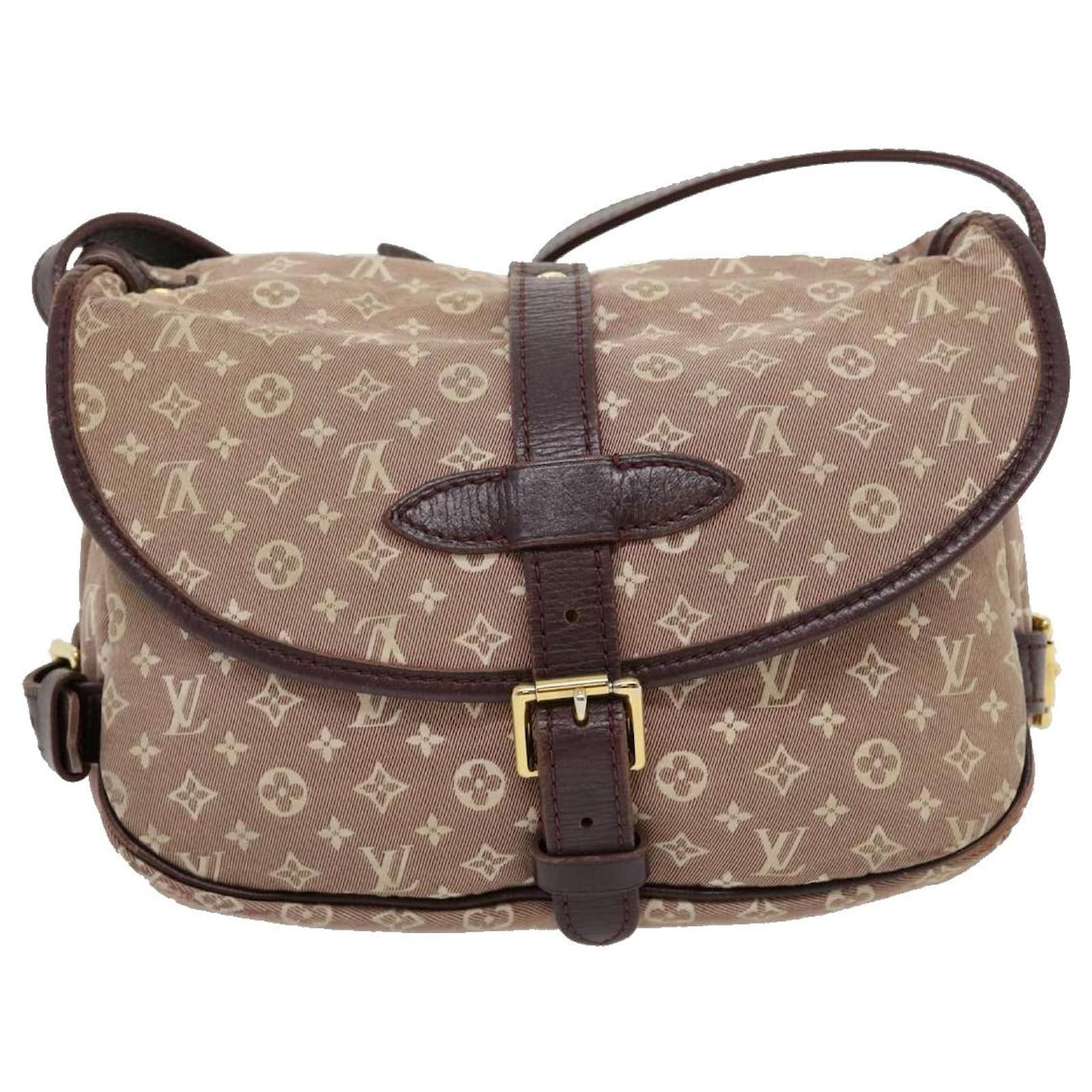 LOUIS VUITTON SAUMUR MM SHOULDER BAG MONOGRAM IDYLLE SEPIA M40674