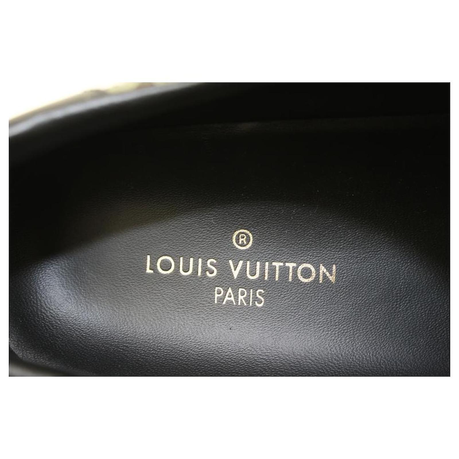 Louis Vuitton Women Size 38 Olive Green Khaki Monogram Stellar Low