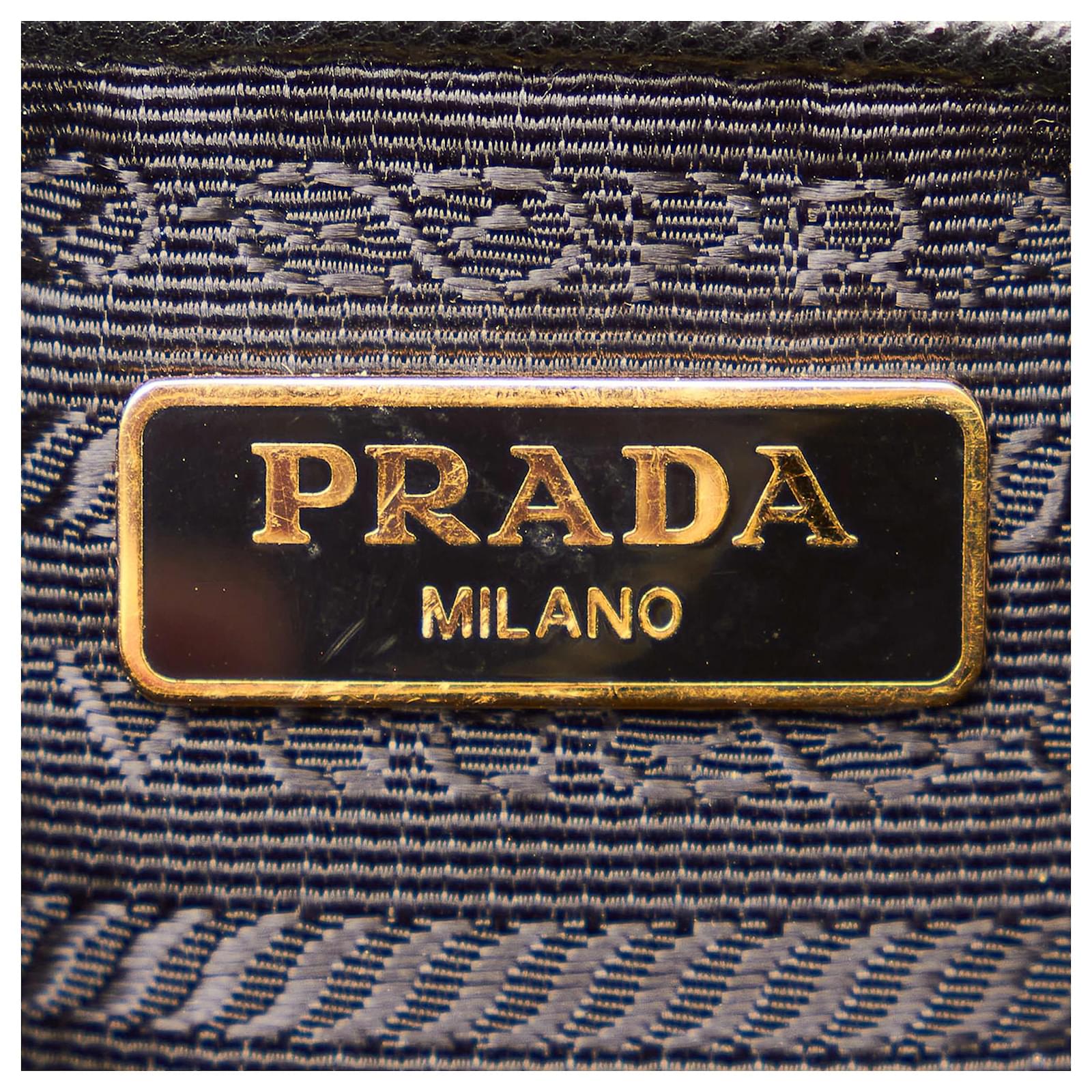 Prada Black Saffiano Lux Bow Crossbody Bag Leather Pony-style calfskin  ref.604434 - Joli Closet