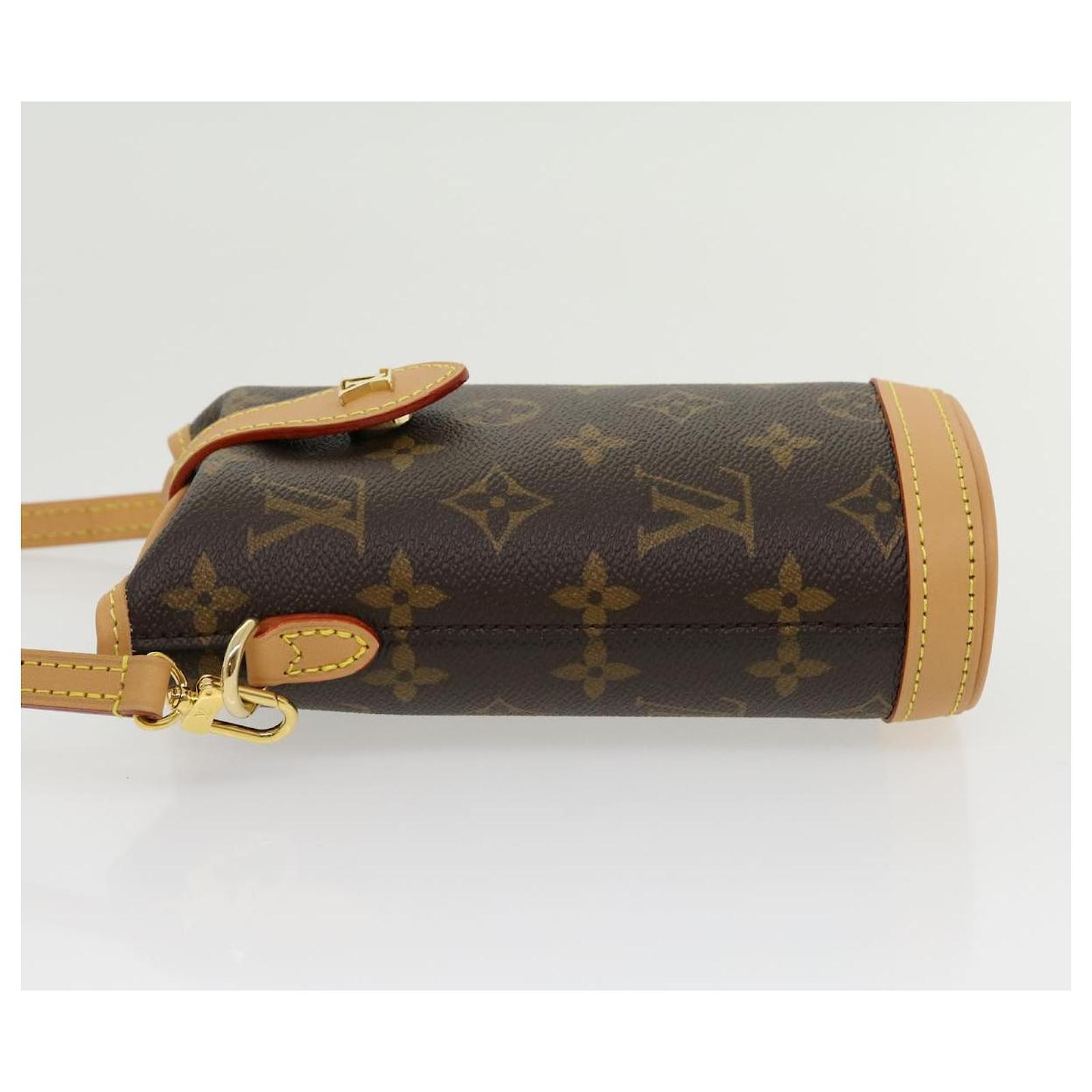 Louis Vuitton Fold Me Pouch Brown Monogram Phone Box Crossbody M80874
