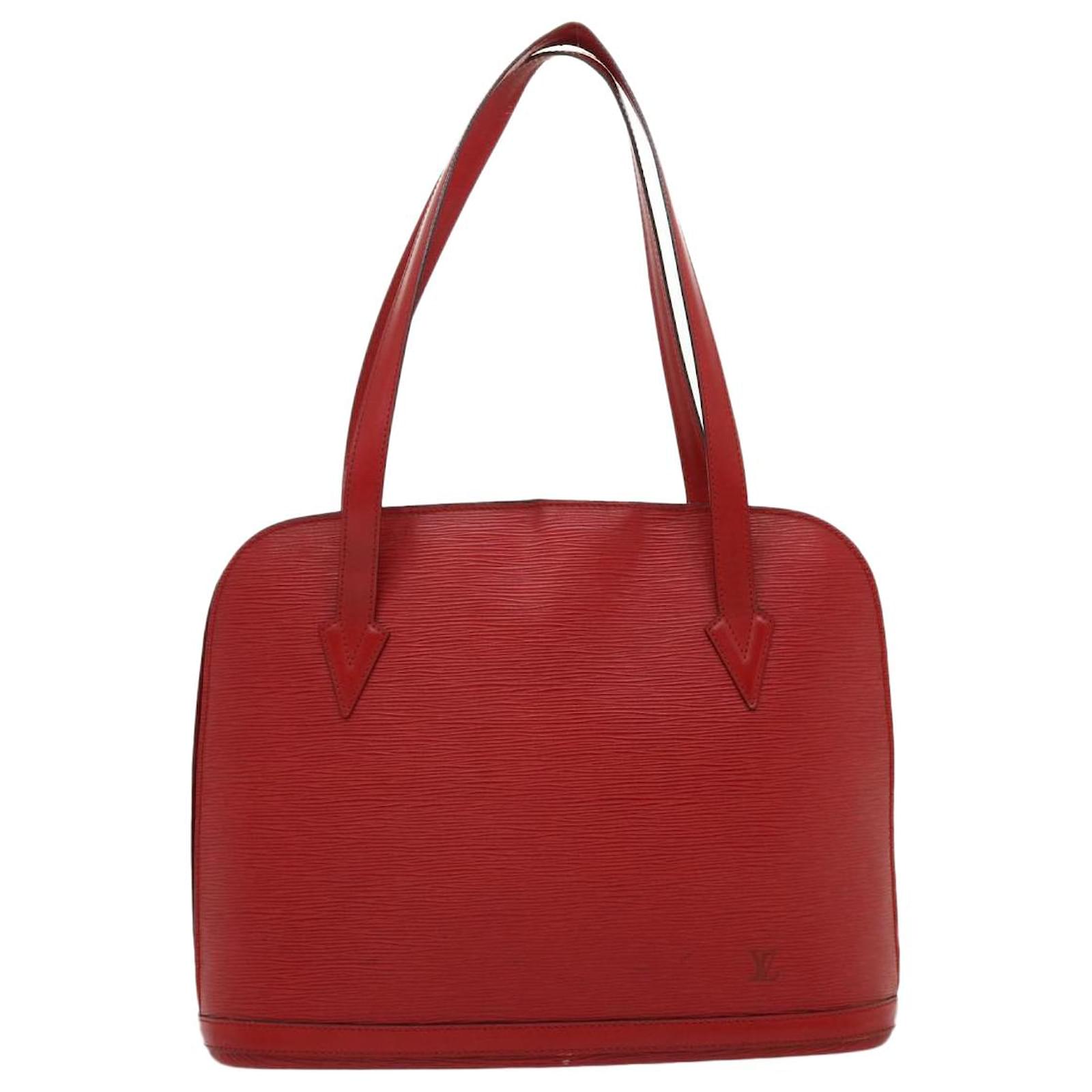 Louis Vuitton Tote Bag Epi Lussac Leather Red M52287
