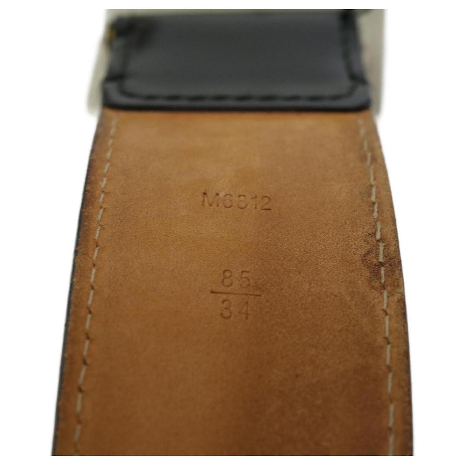 LOUIS VUITTON Ceinture jeans Belt Leather 29.5-33.5 Black M6812 Auth  tb808 ref.1024949 - Joli Closet