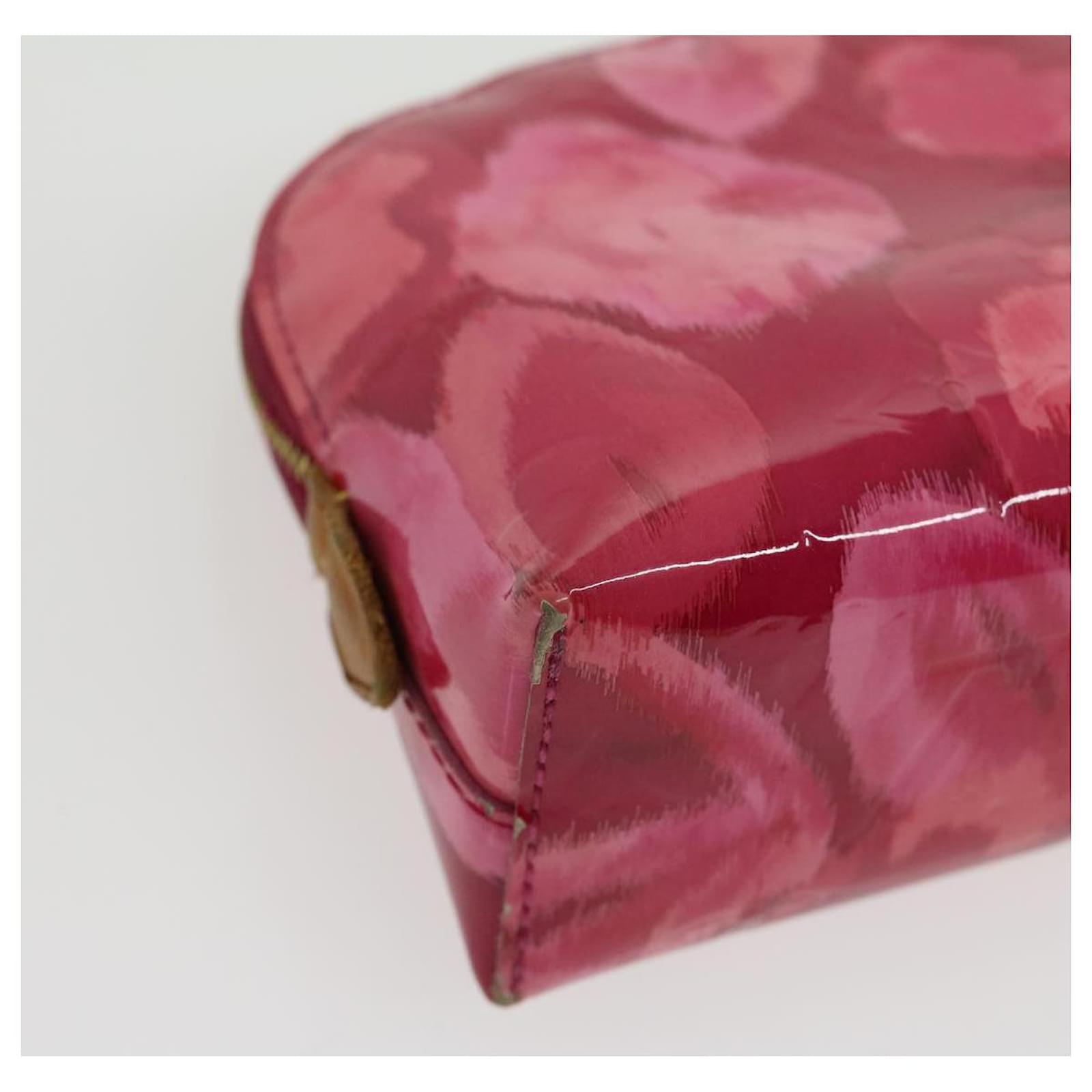 LOUIS VUITTON Vernis Ikat Flower Pochette Cosmetic Pouch Pink M90045 Auth  rz415 Patent leather ref.606065 - Joli Closet