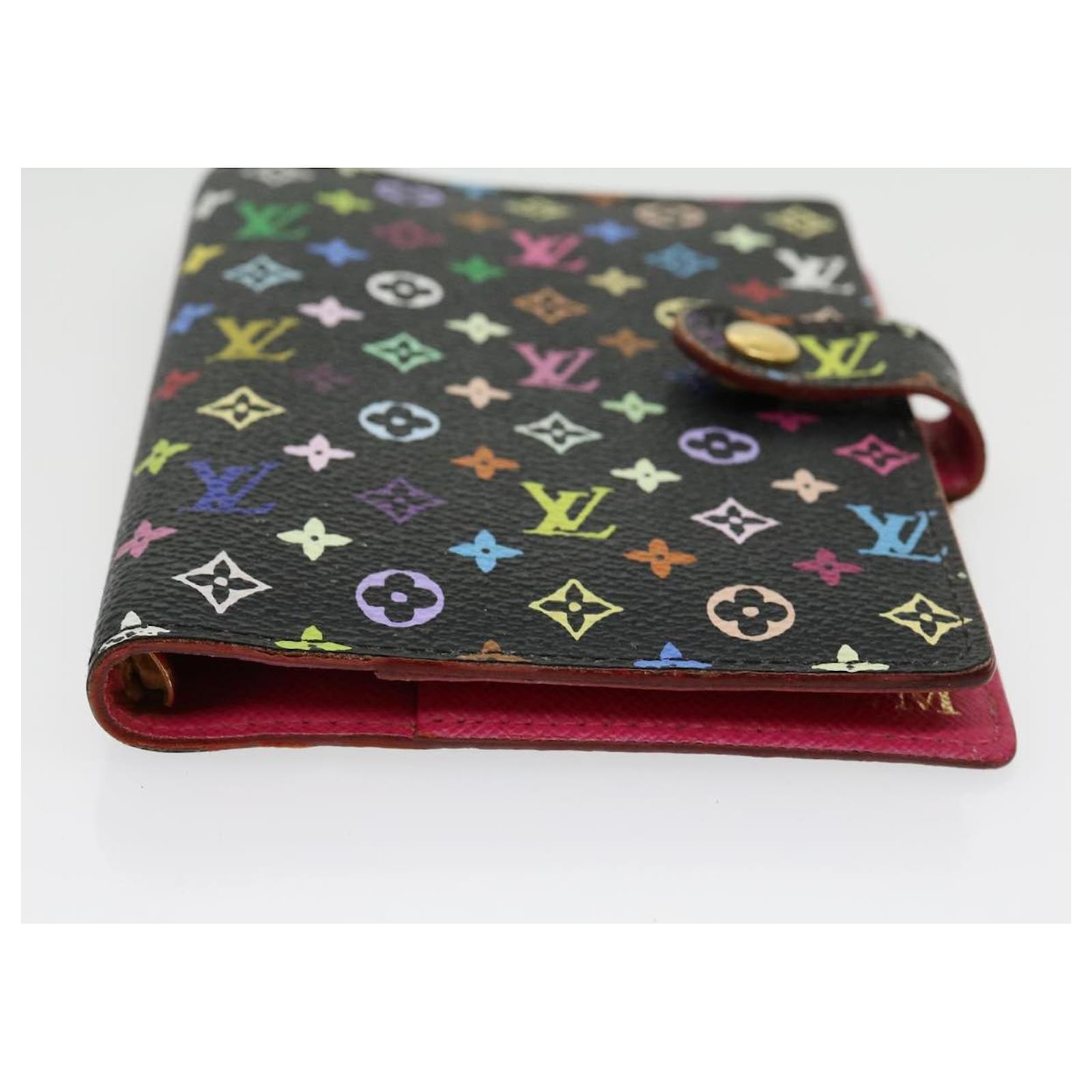 LOUIS VUITTON Multicolor Agenda PM Day Planner Cover Black R20895