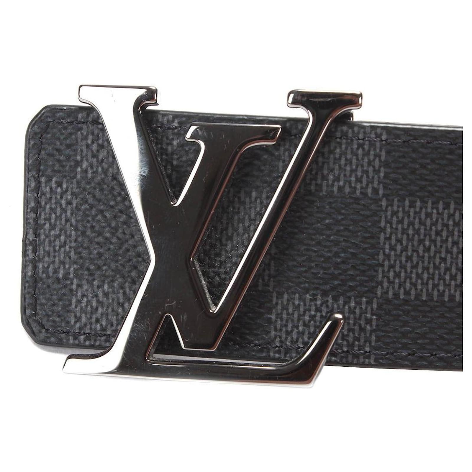 Louis Vuitton Damier Graphite Canvas LV Initiales Belt 95 CM Louis Vuitton  | The Luxury Closet