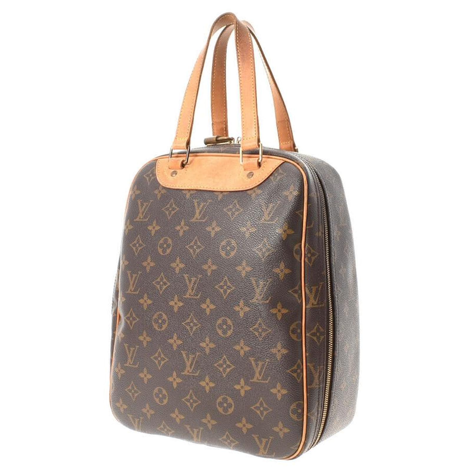 Excursion cloth handbag Louis Vuitton Brown in Cloth - 19696763