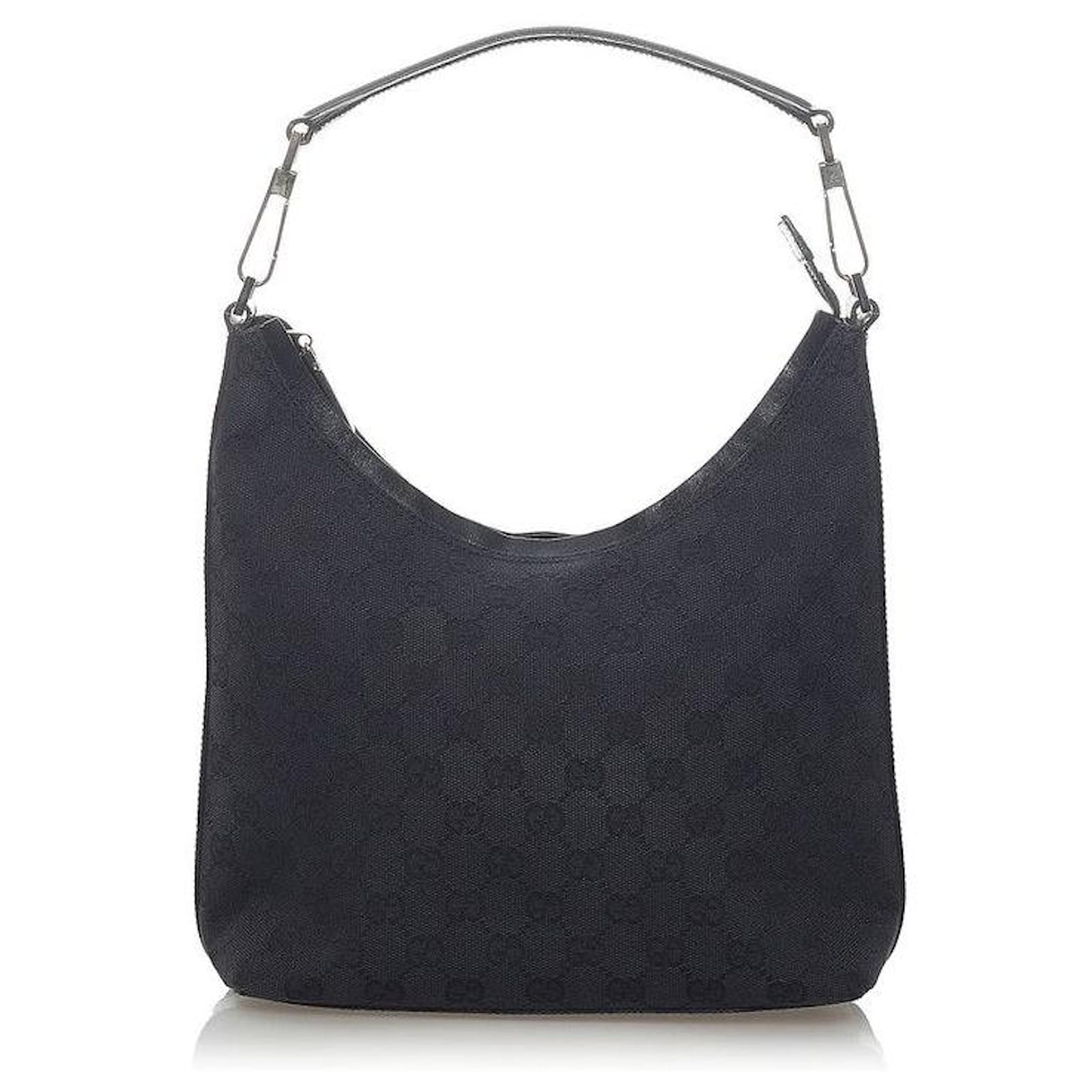 Gucci GG Canvas Shoulder Bag Black Cloth ref.606959 Joli Closet