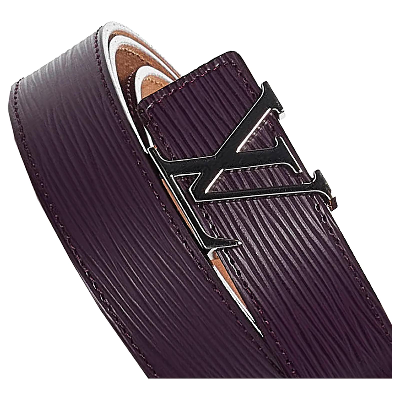 Louis Vuitton Purple Epi Leather Initiales Belt Metal ref.607328 - Joli  Closet