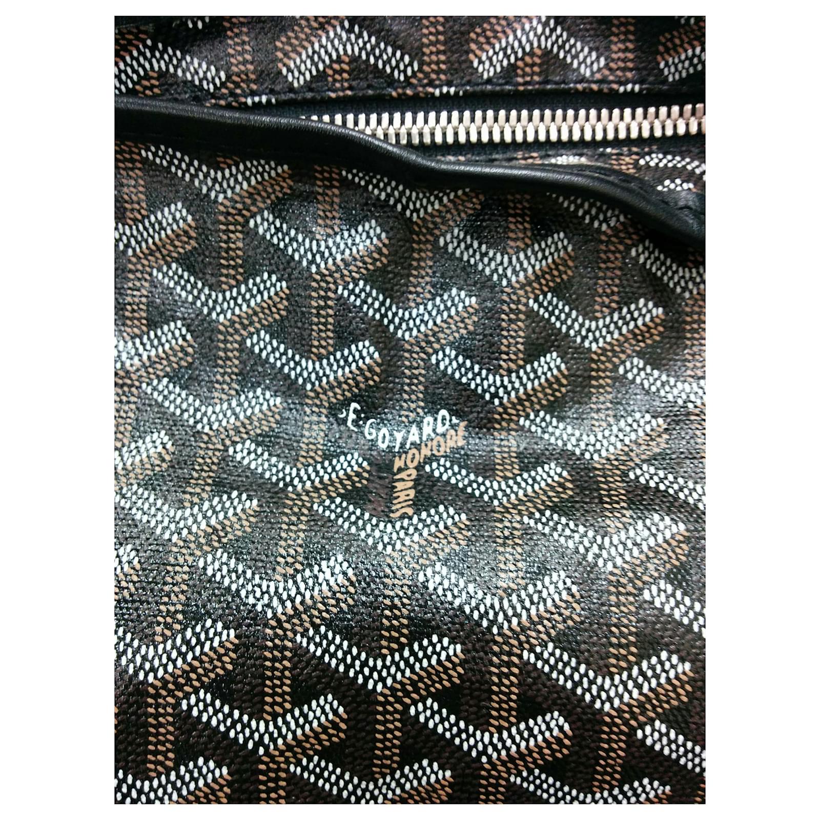 Goyard Monogram Fidji Hobo Bag #57421 Black Leather ref.607817 - Joli Closet
