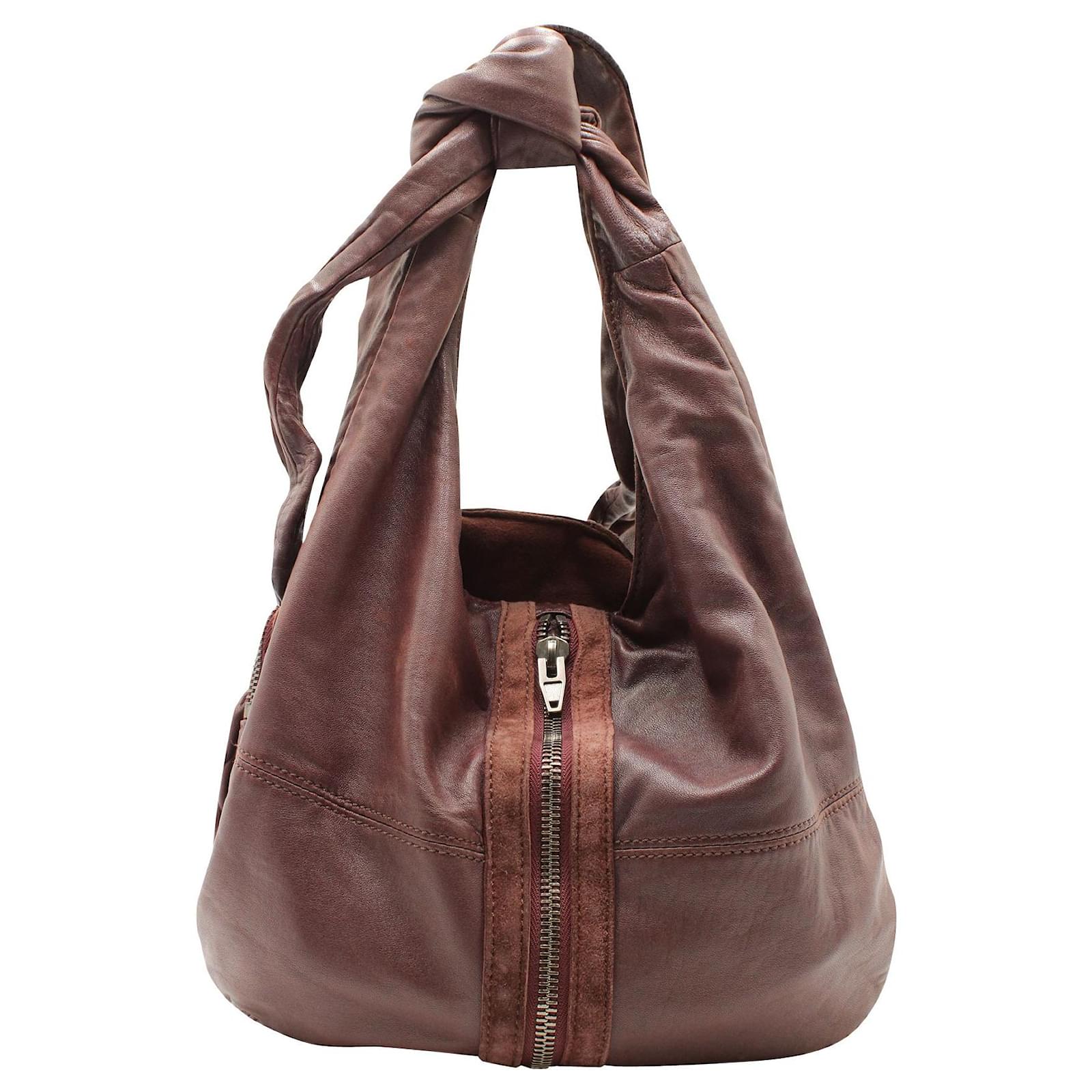 Alexander Wang Burgundy Donna Hobo Bag with Knot Red Dark red