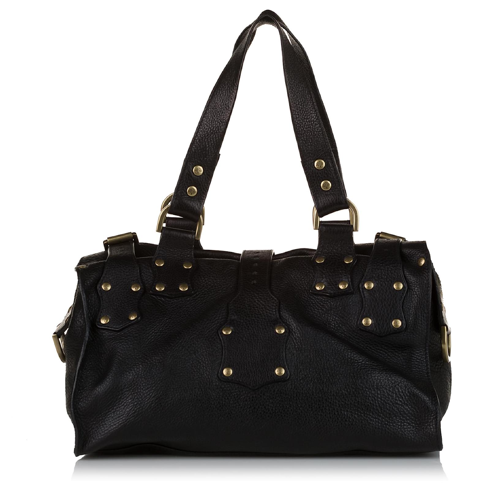 Mulberry Black Roxanne Leather Shoulder Bag Pony-style calfskin ref ...