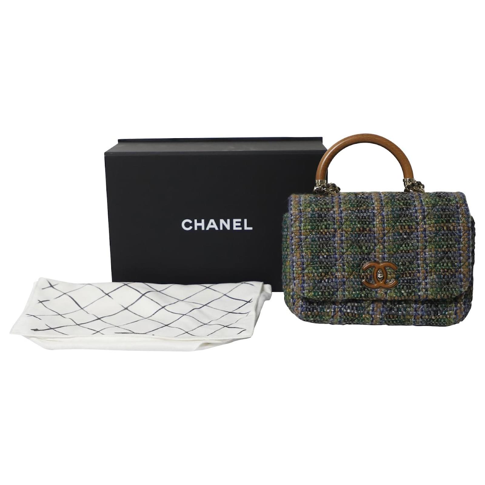 Chanel Knock On Wood Top Handle Bag in Multicolor Cotton Tweed Multiple  colors ref.608400 - Joli Closet