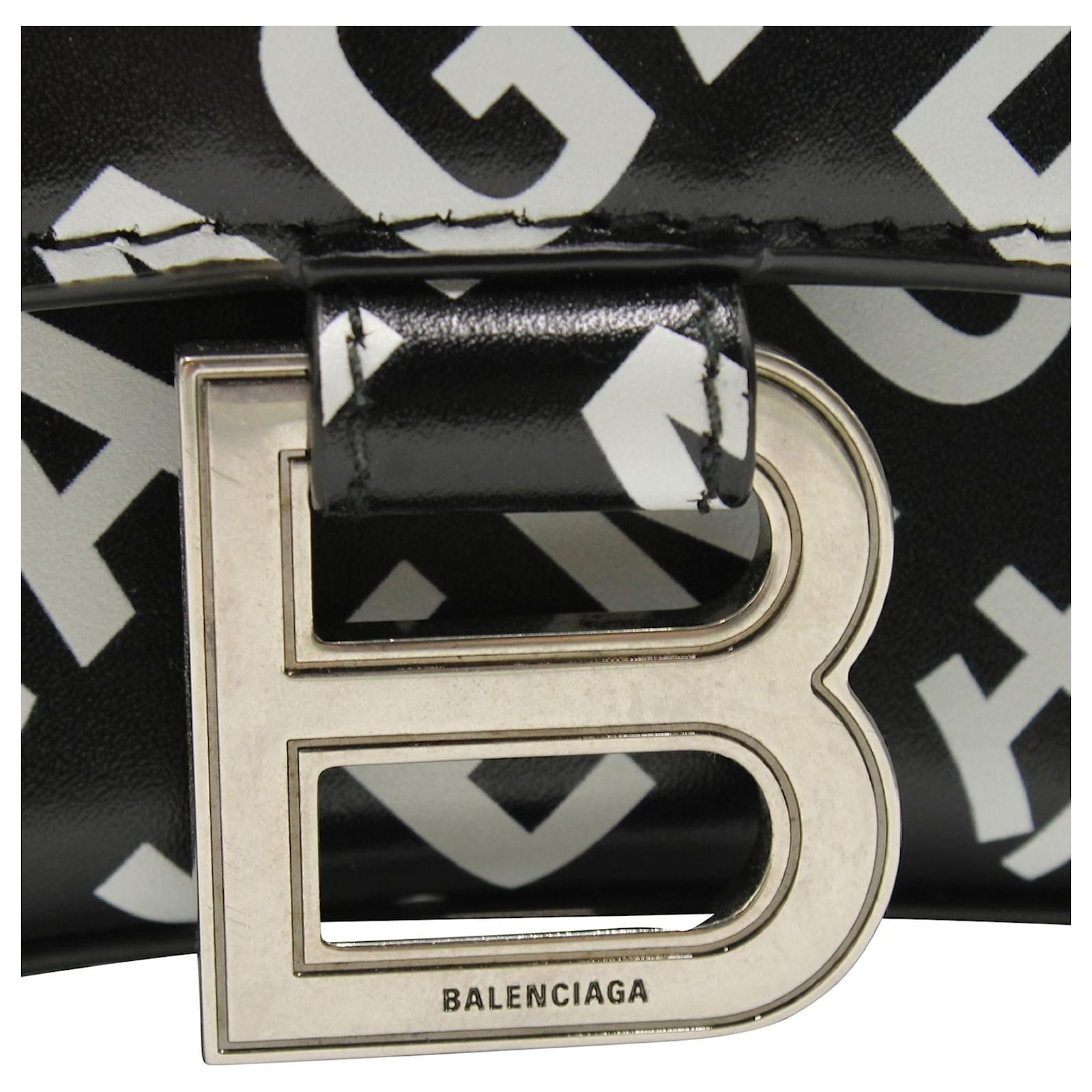 Balenciaga Little Ox Hourglass Top Handle Bag in Black Leather ref.608500 -  Joli Closet