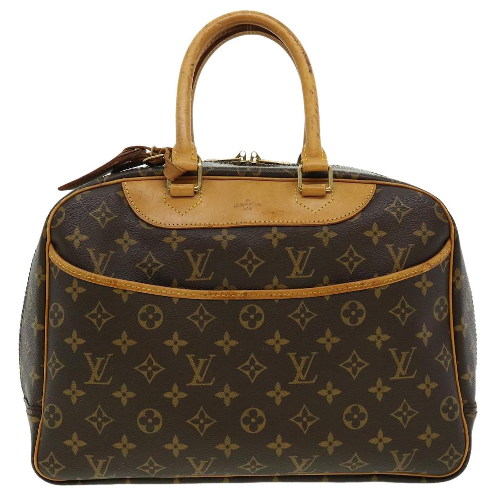 Authentic Louis Vuitton Monogram Deauville Hand Bag M47270 LV 9673D