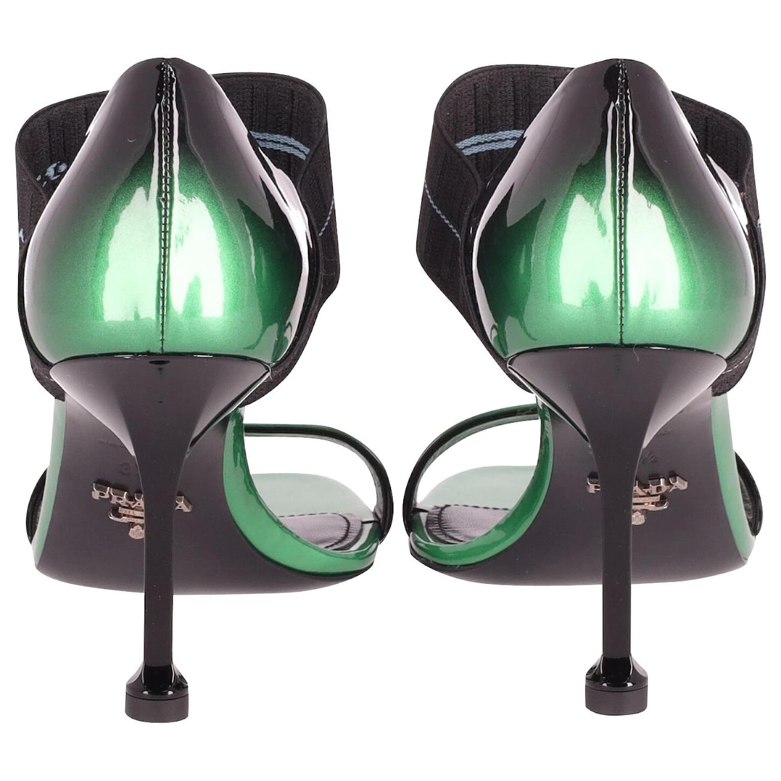 【ばに】PRADA Leather Strap Heels Prada Strappy Heels - Y2K | Vintage Designer Shoes