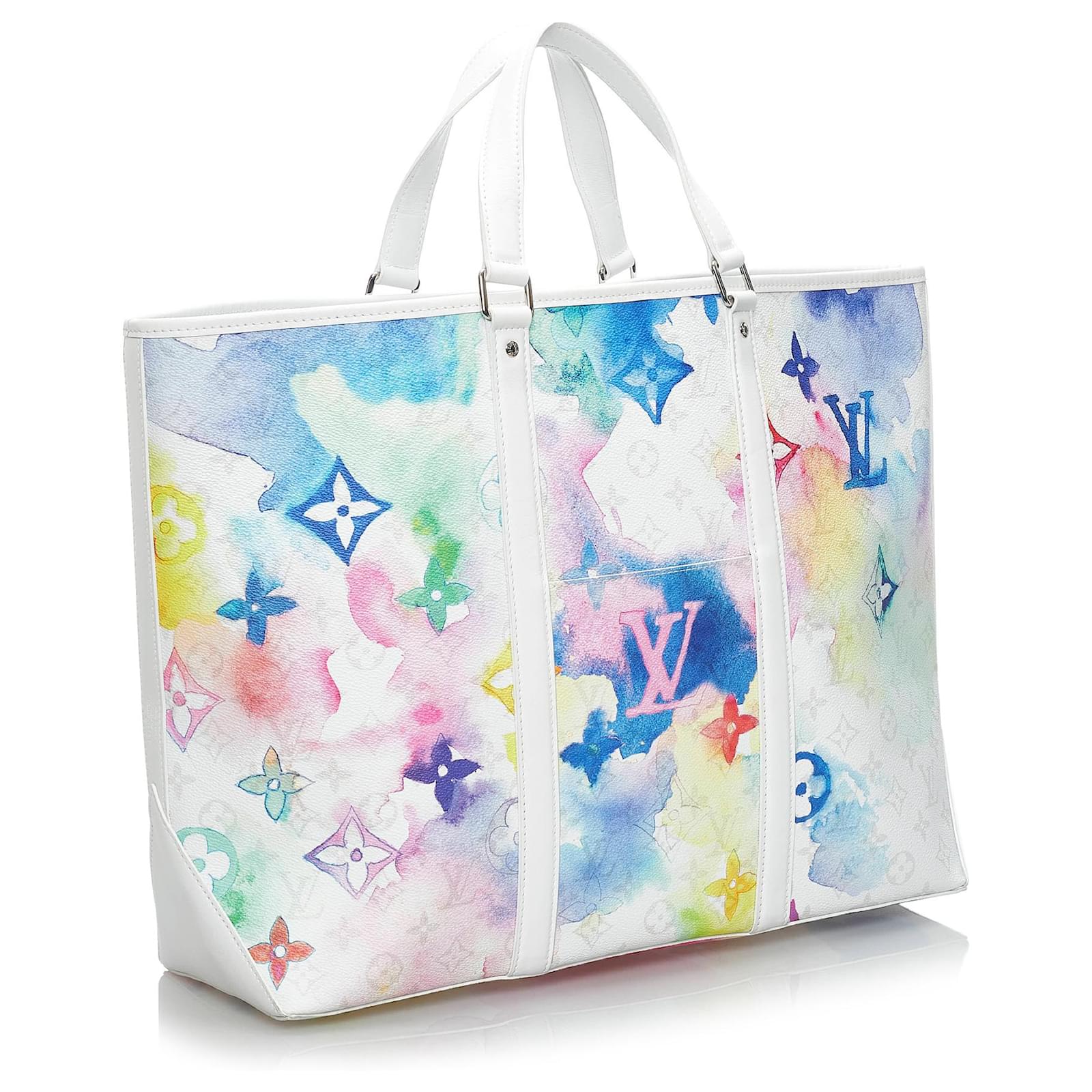 Louis Vuitton New Tote GM White Watercolor Multicolor Monogram