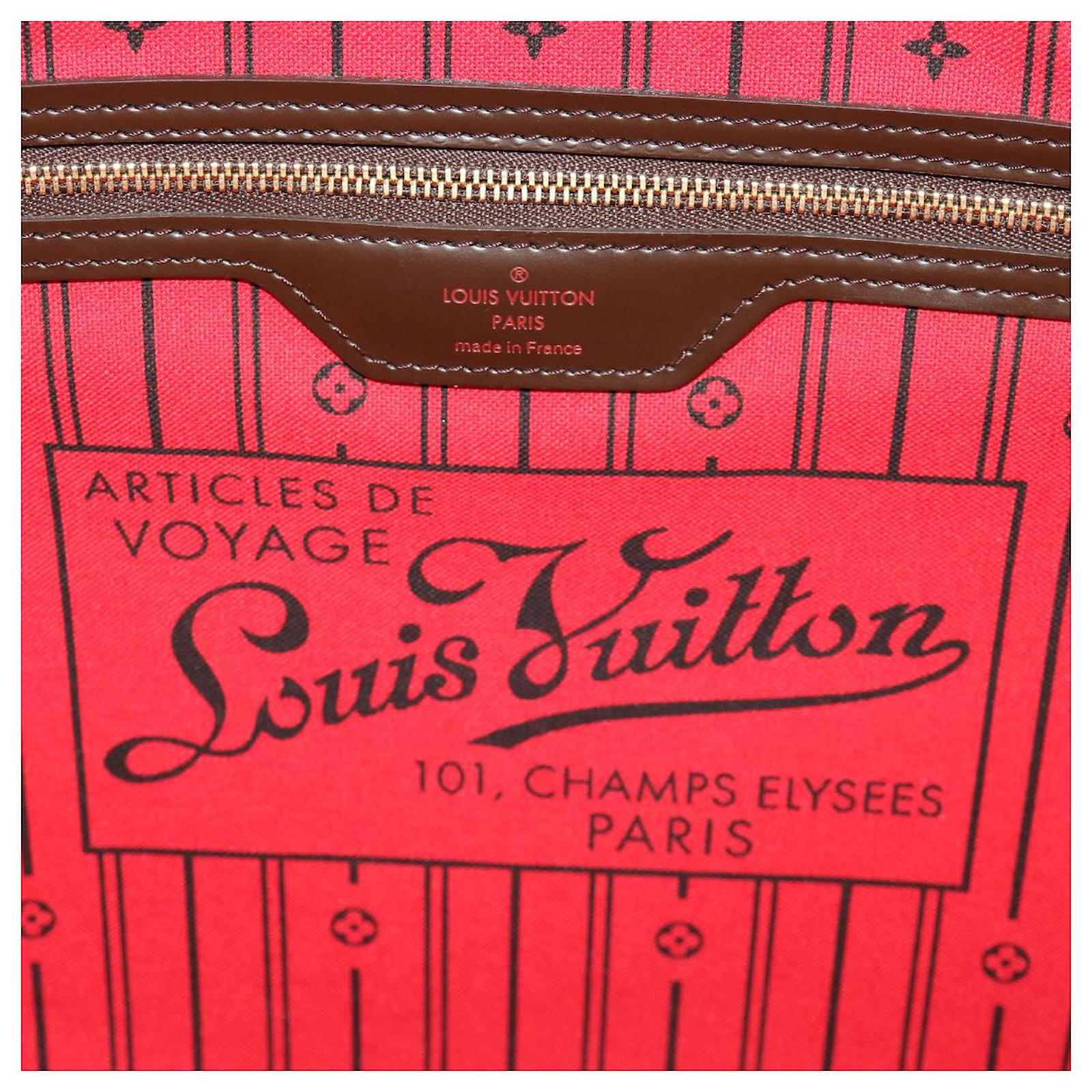 Louis Vuitton Damier Ebene Neverfull mm Tote Bag N51105 LV Auth tp543A