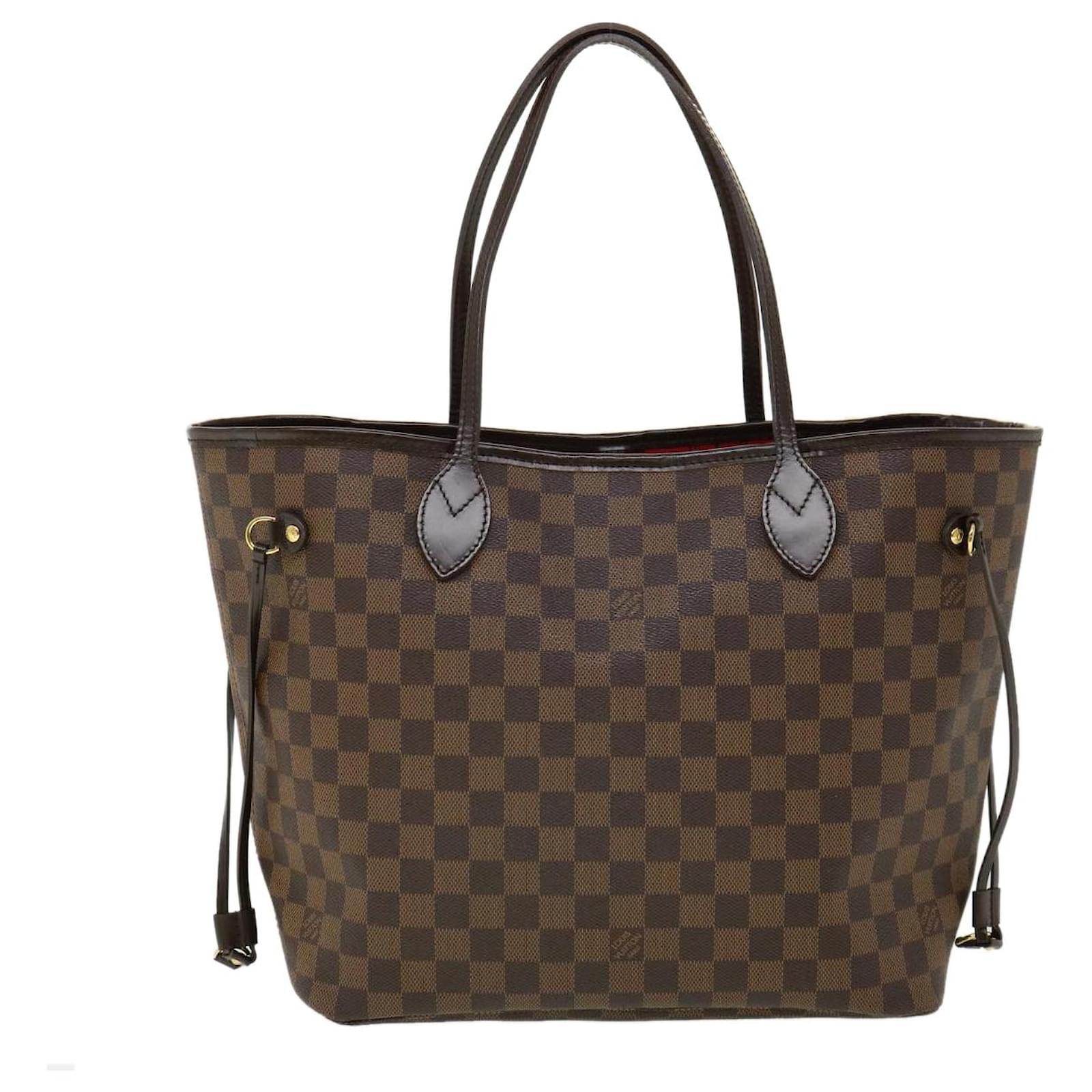 LOUIS VUITTON Damier Ebene Neverfull MM Tote Bag N51105 LV Auth