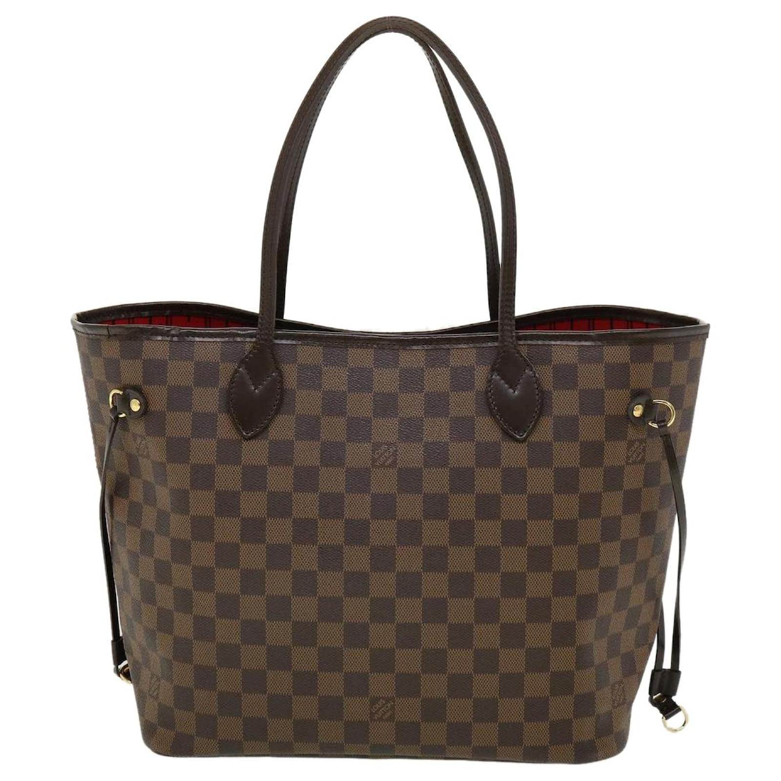 LOUIS VUITTON Damier Ebene Neverfull MM Tote Bag N51105 LV Auth