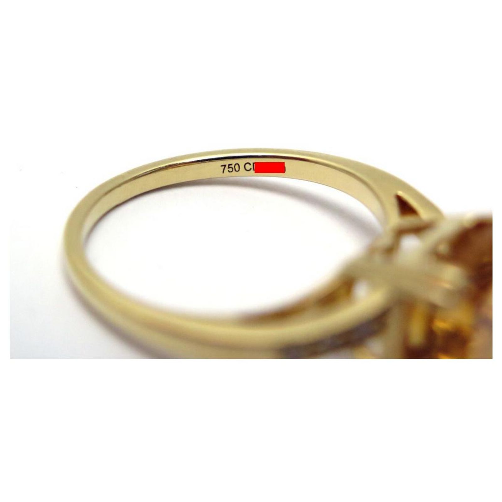 Bague Mauboussin 'Môme Je T'aime' – Or, Citrine Et Diamants – Taille 46 – 3,56 G – Occasion
