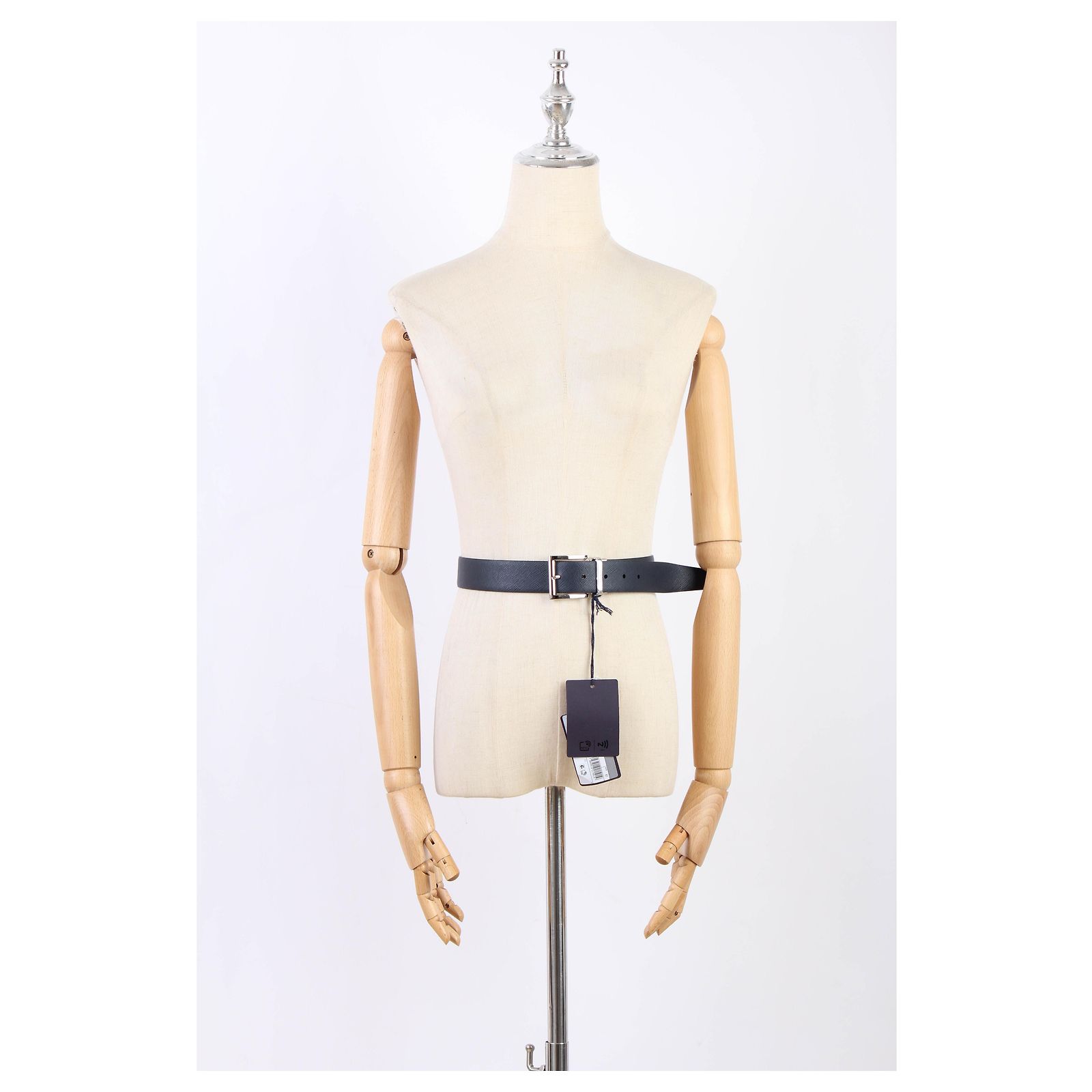 Prada Saffiano Leather Belt Black Pony-style calfskin ref.611650 - Joli ...