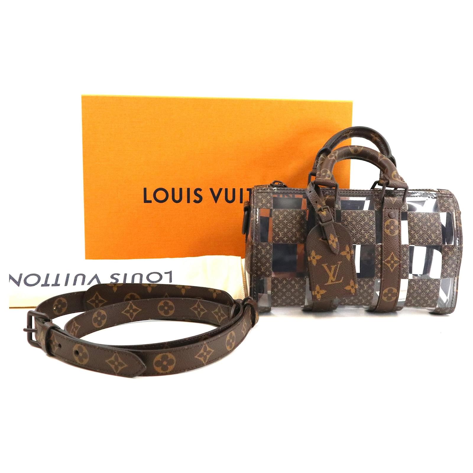 Louis Vuitton Keepall Bandouliere Mini Runway Chess Clear Brown PVC  Multiple colors Plastic ref.612441 - Joli Closet