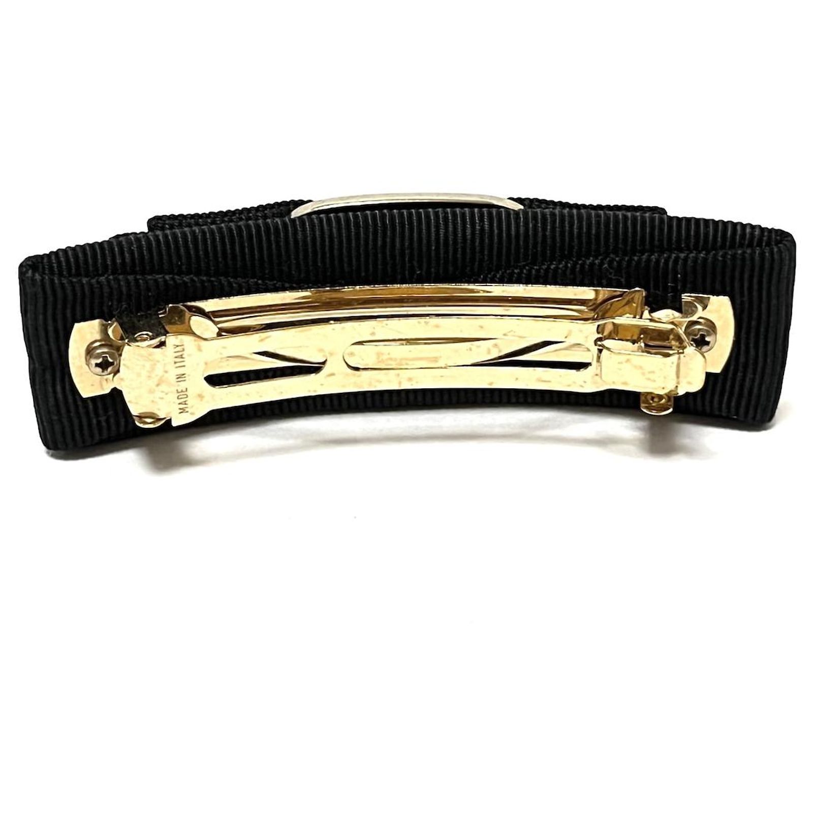 Salvatore Ferragamo Barrette Black Synthetic ref.612482 