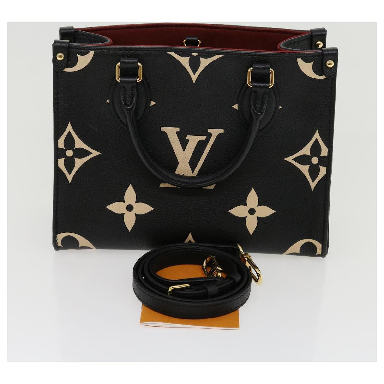 Handbags Louis Vuitton Louis Vuitton Monogram Empreinte On The Go PM Hand Bag 2Way M45659 LV Auth lt597