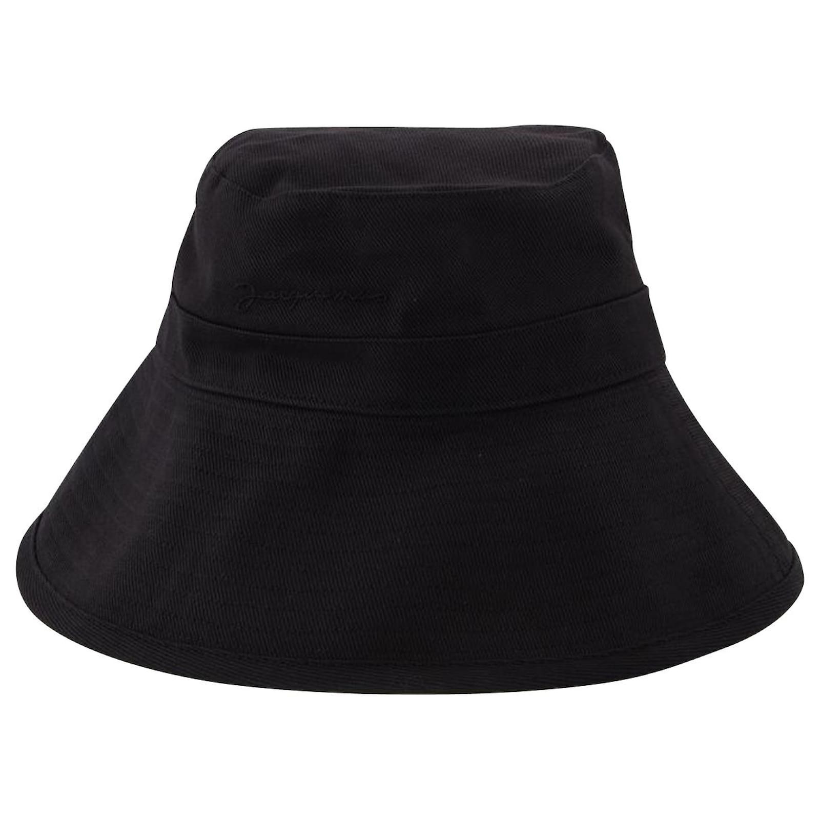 Jacquemus Chapeau Bob Le Bob Linu En Toile Noire Ref 613153 Joli Closet