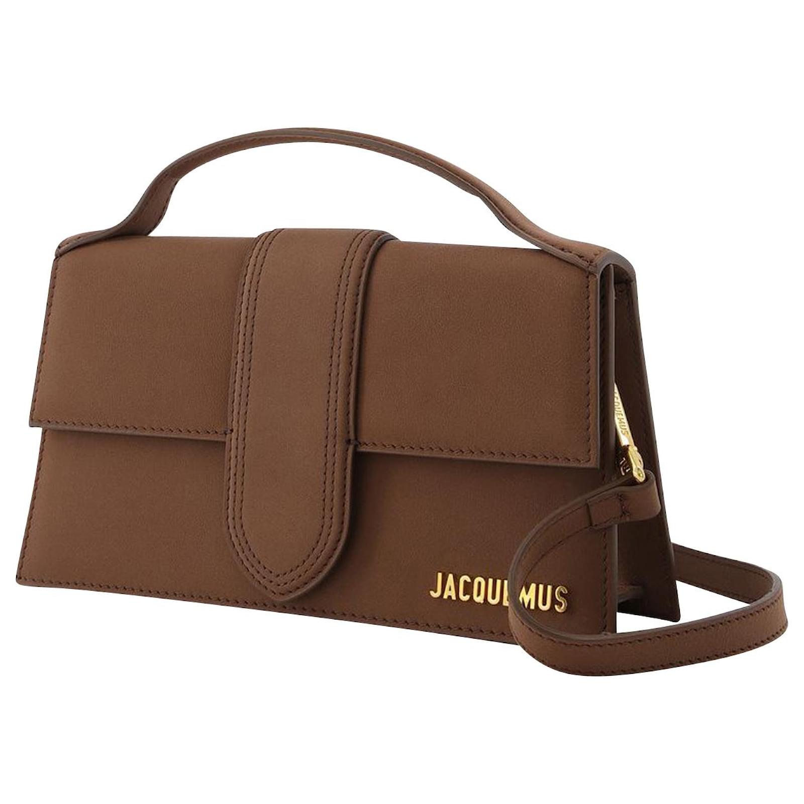 Jacquemus Sac Le Grand Bambino en Cuir Marron ref.613207 Joli Closet