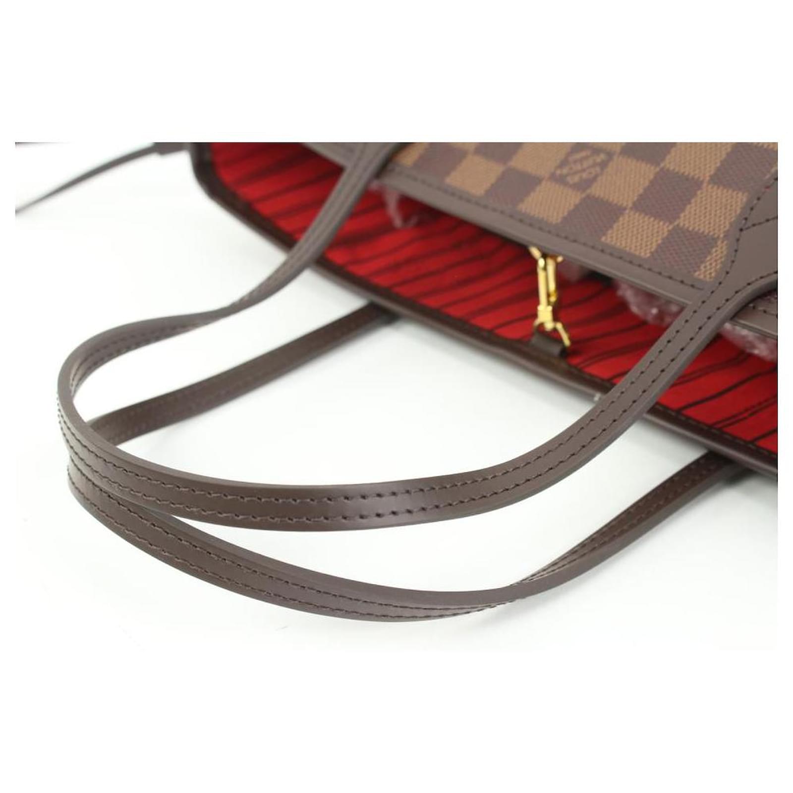 Louis Vuitton Small Damier Ebene Neverfull PM Tote With Pouch Leather  ref.613745 - Joli Closet