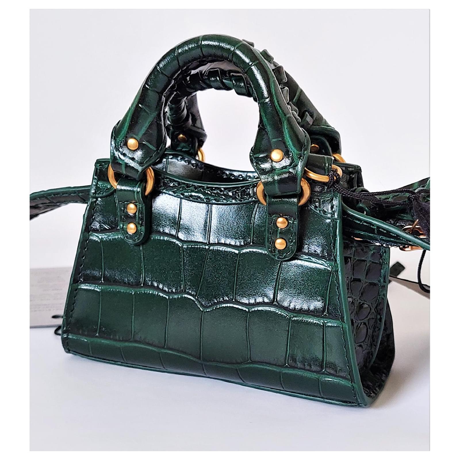 Balenciaga Mini Classic City Leather Bag in Green