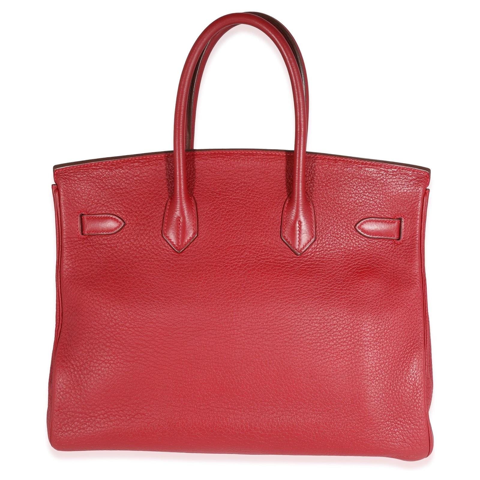 Hermès Hermes Rouge Grenat Clemence Birkin 35 GHW Red ref.614084 - Joli  Closet