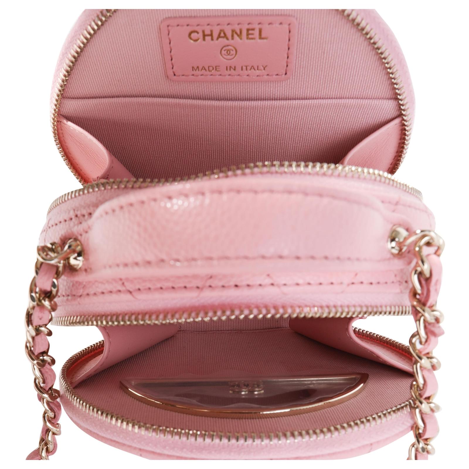 CHANEL, Bags, Chanel Caviar Quilted Round Handle With Care Vanity With  Chain Black