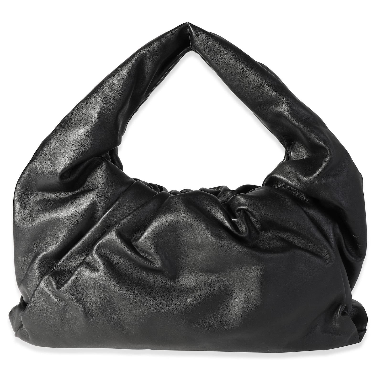 Bottega Veneta Black Calfskin Shoulder Pouch Leather Pony-style ...