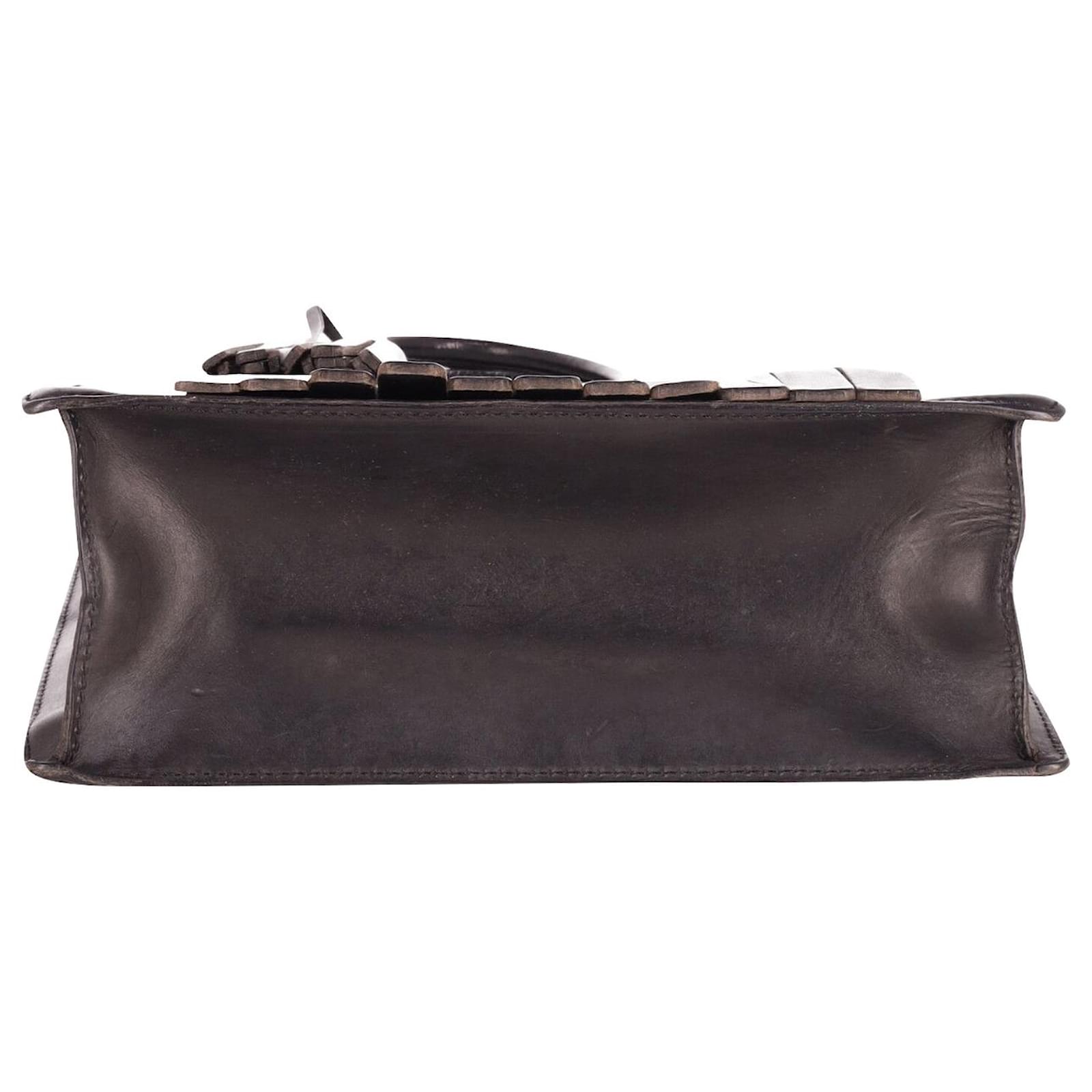 Acne Studios Piers Tassel Tote Bag in Black Leather ref.614250