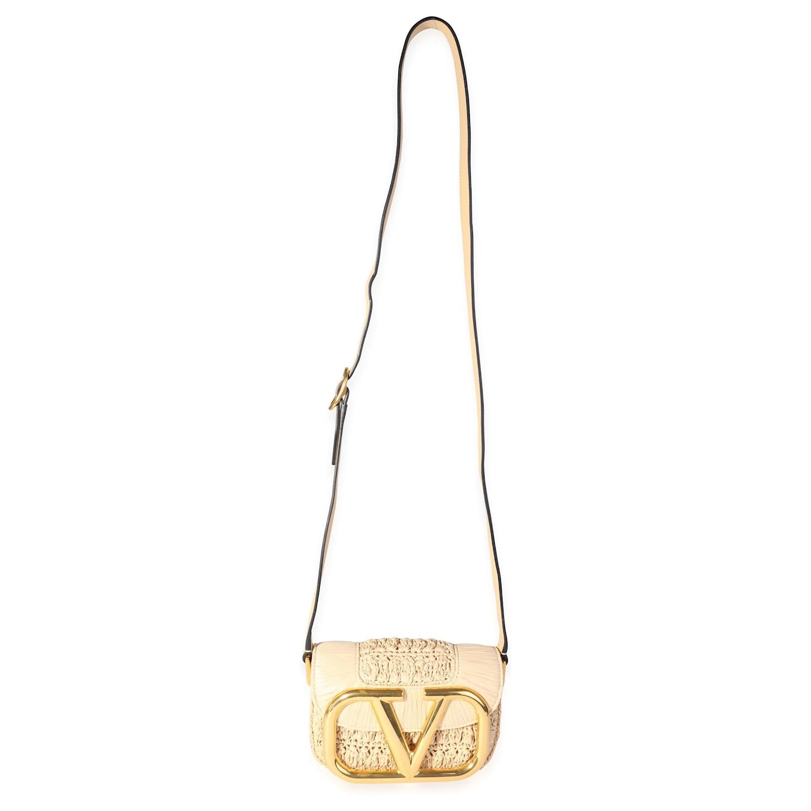 Beige Supervee Crossbody Bag