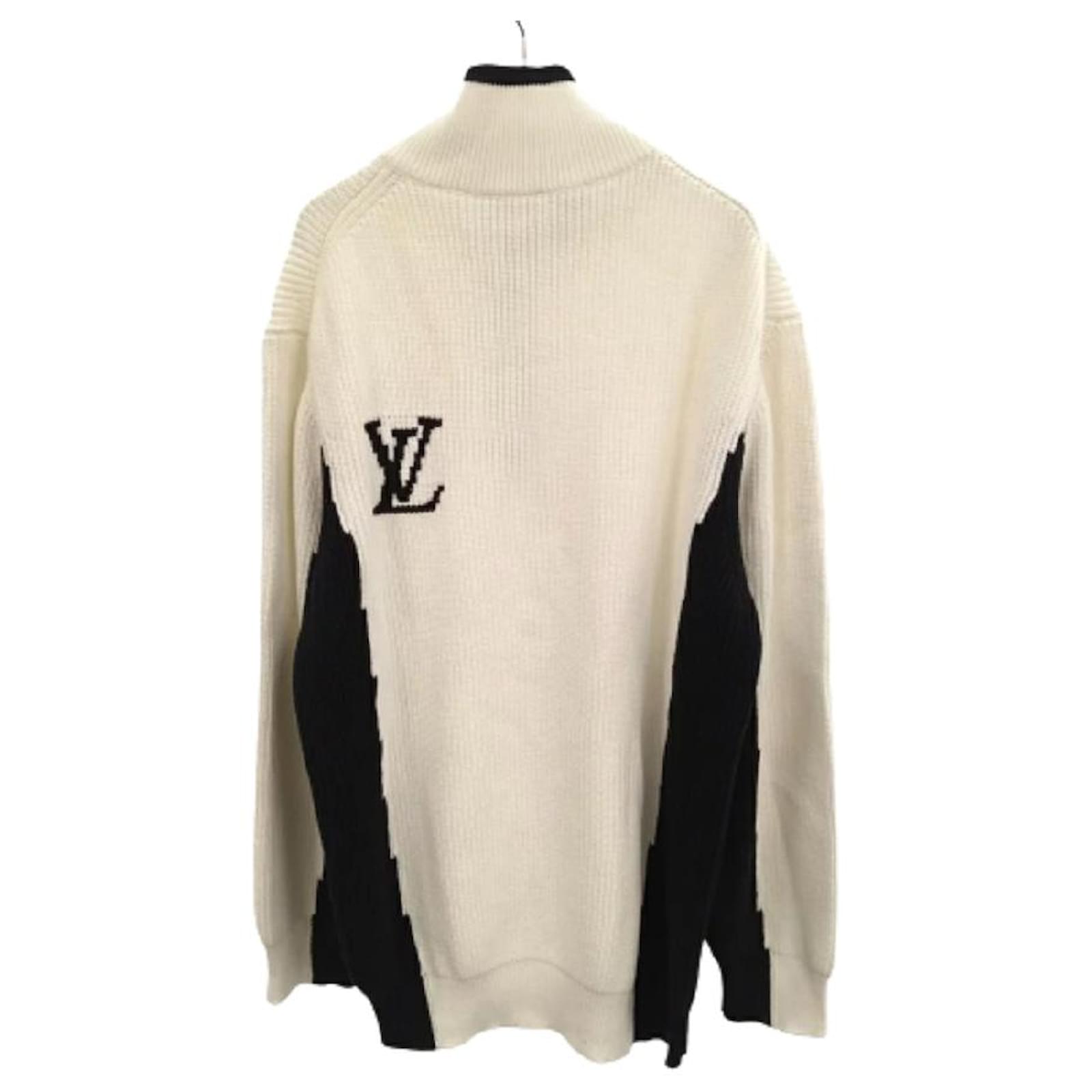 Louis Vuitton 22SS NIGO Intarsia Heart Logo Turtleneck Knit Sweater RM221M  ZLL HMN05W White L White