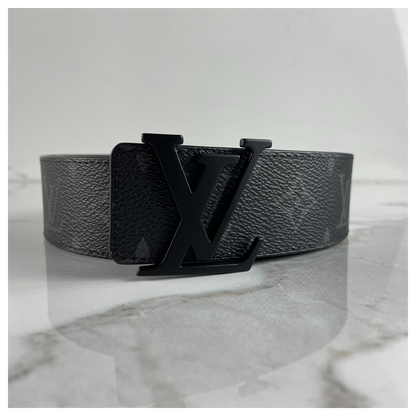 Louis Vuitton LV initials 40mm Matte Black Belt