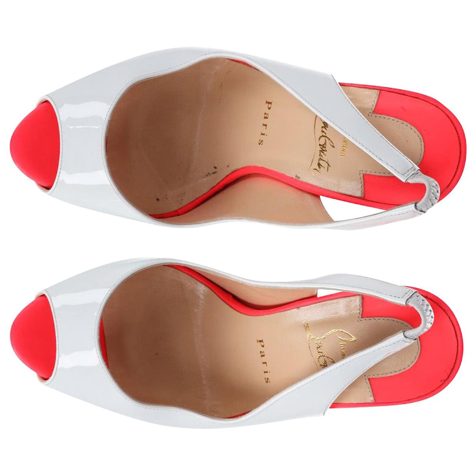 CHRISTIAN LOUBOUTIN 150 Lady Peep Toe Platform Slingback CHRISTIAN LOUBOUTIN 150 Lady Peep Toe Platform Slingback