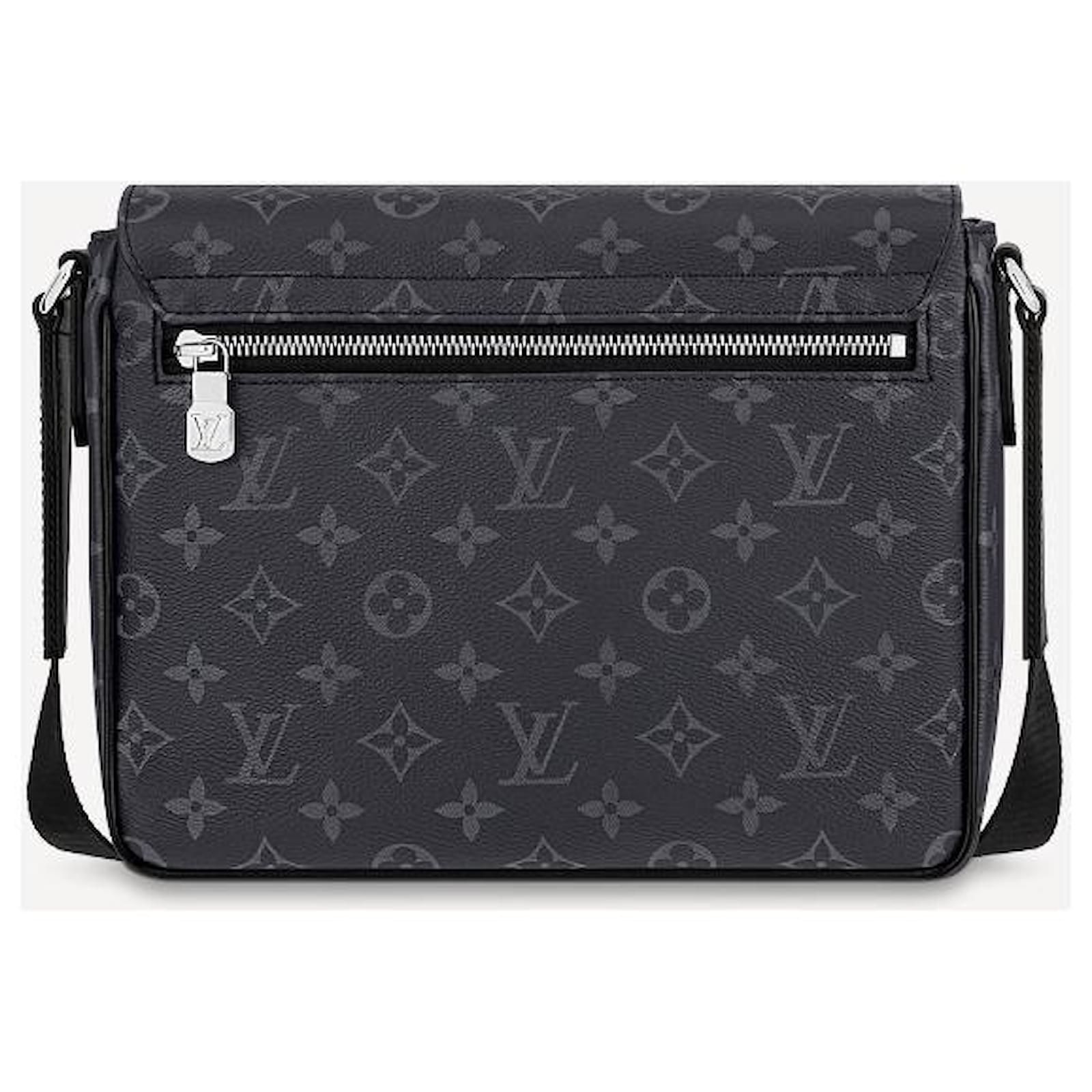 District cloth satchel Louis Vuitton Black in Cloth - 34854480